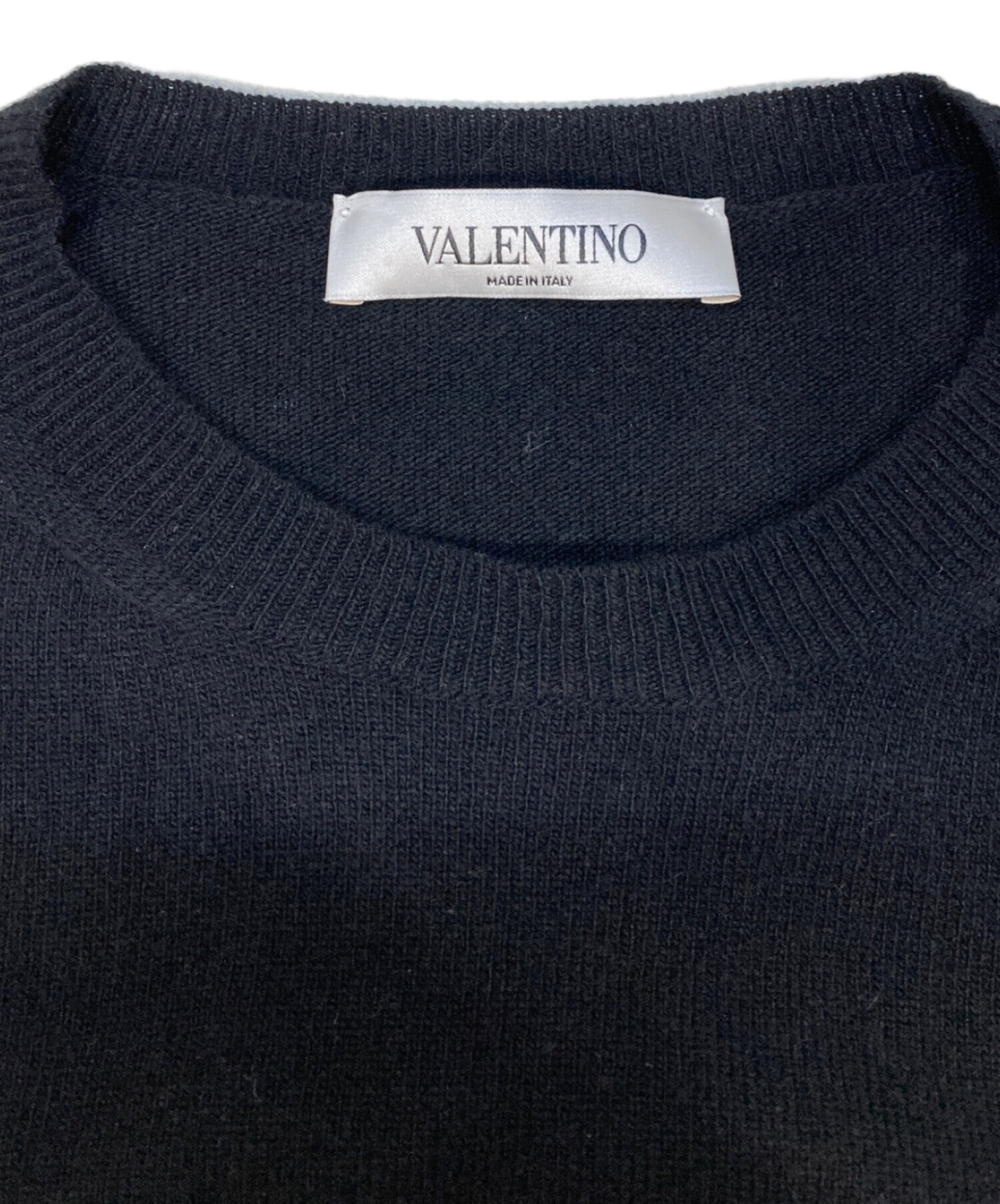 《大人気》VALENTINO★VLTNロゴニット ブラック Lサイズ 中古・古着通販】VALENTINO (ヴァレンティノ) VLTNロゴニット ブラック