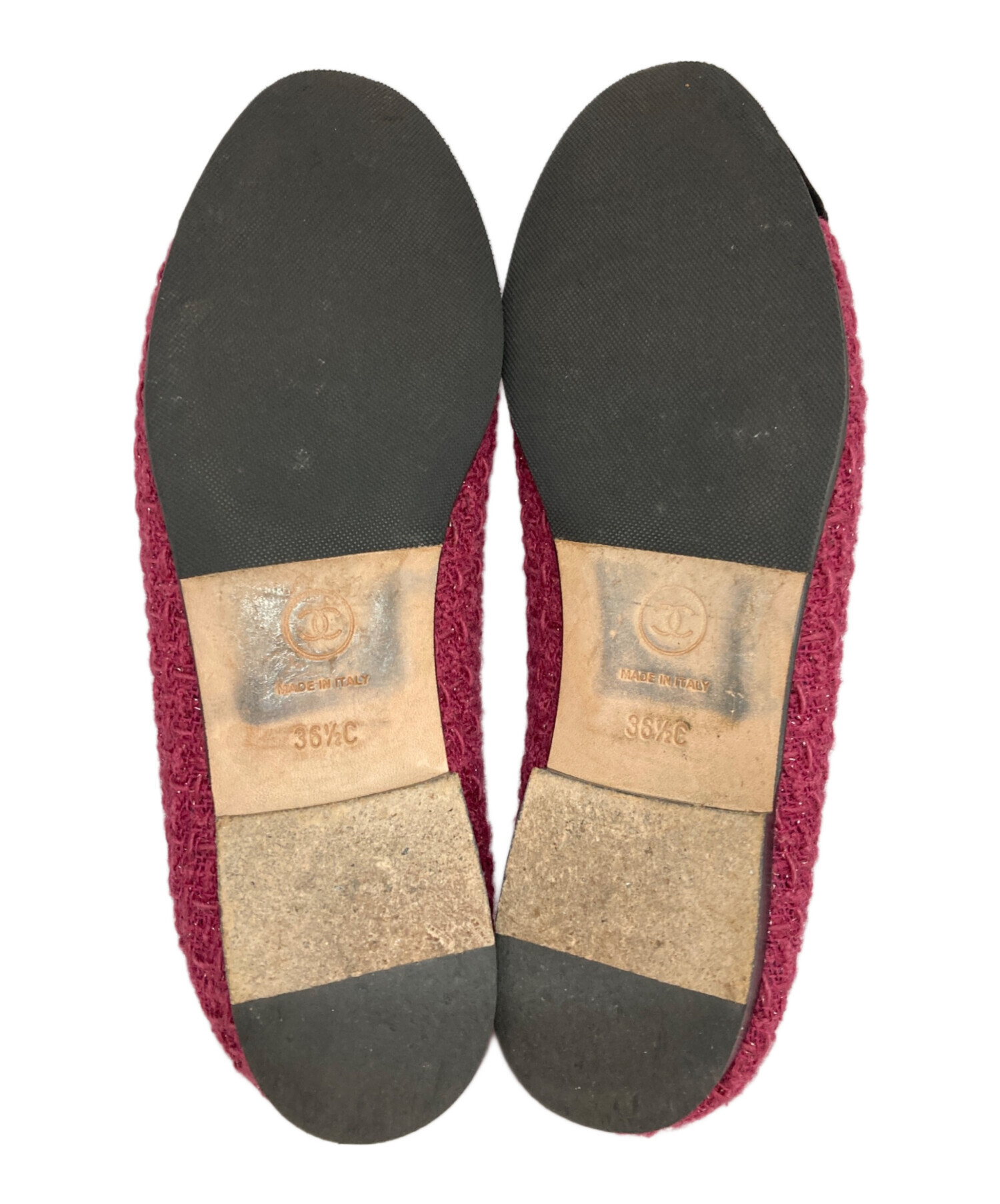 【美品】CHANEL ツイード フラットシューズ　36 中古・古着通販】CHANEL (シャネル) ツイードフラットシューズ