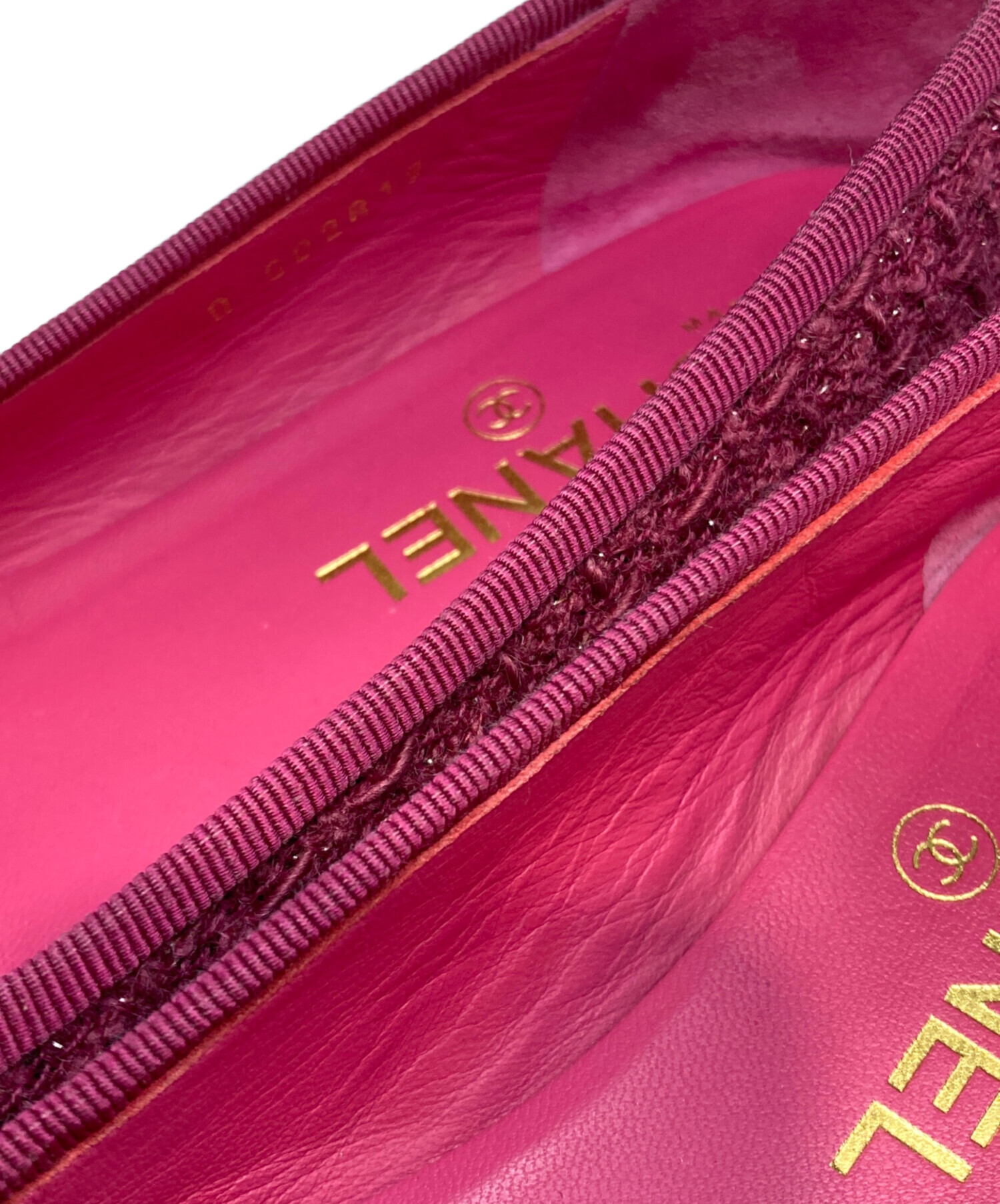 中古・古着通販】CHANEL (シャネル) ツイードフラットシューズ