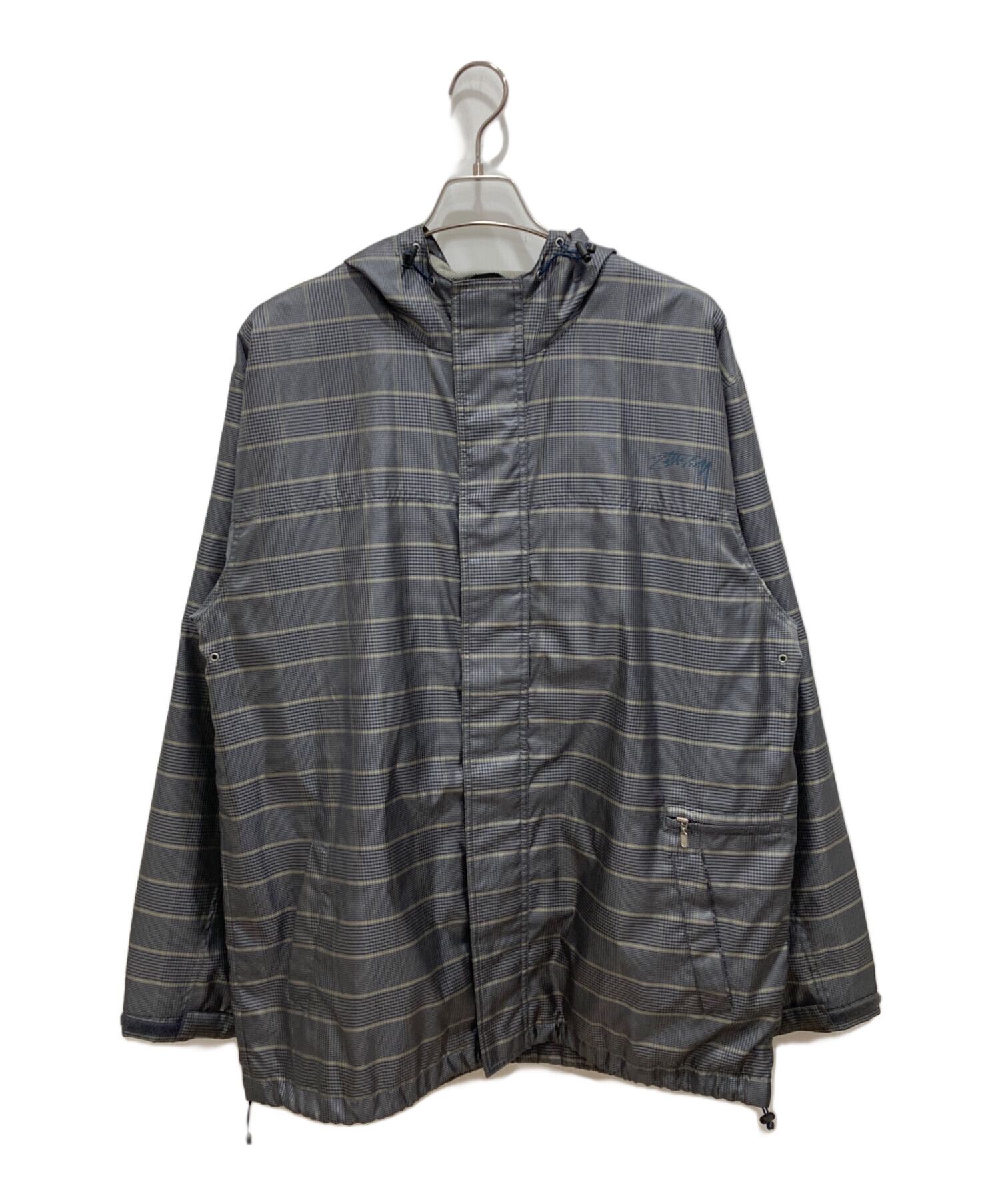 中古・古着通販】stussy (ステューシー) グレンチェクナイロンコート 