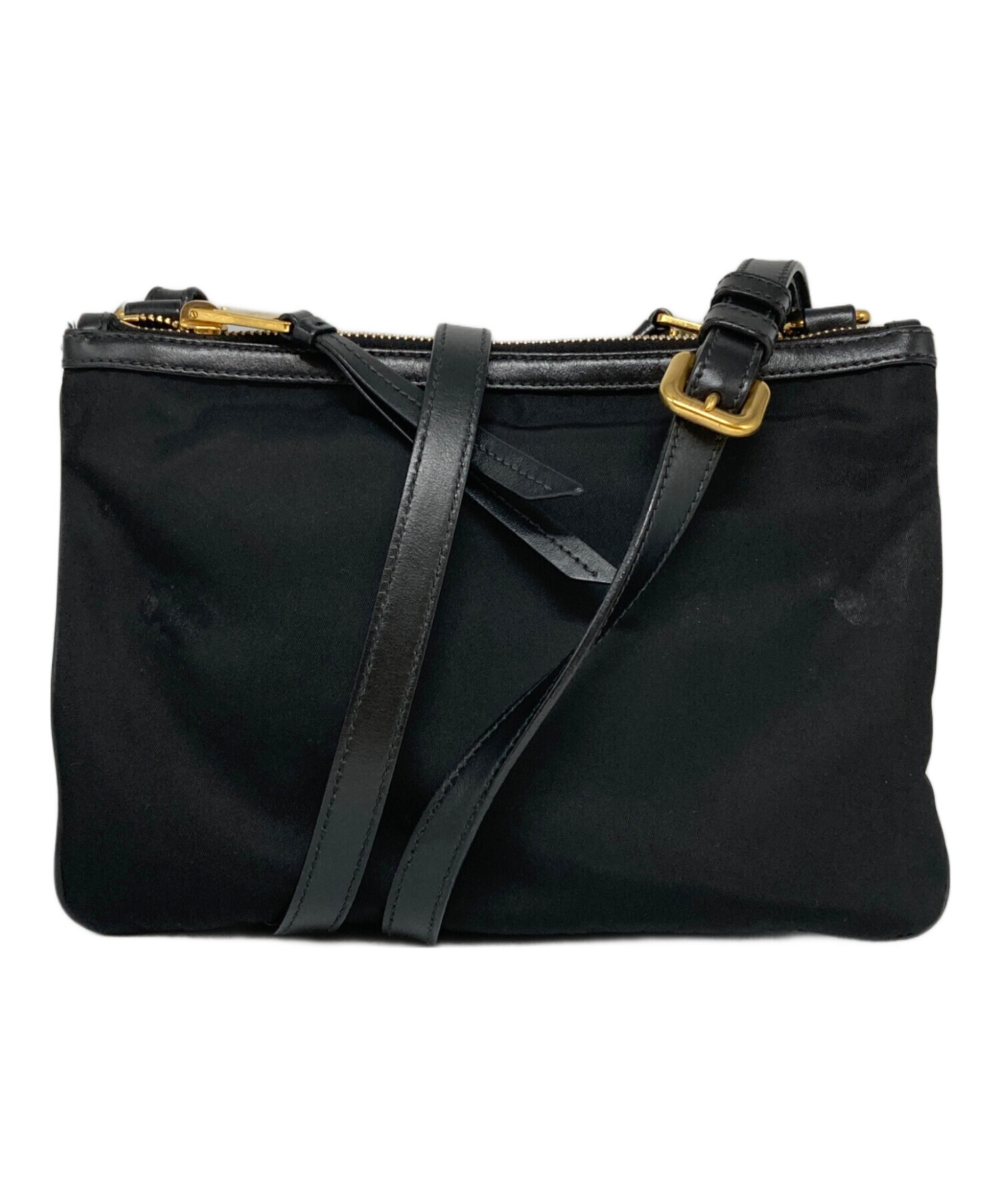 プラダ PRADA ショルダーバッグ バッグ ナイロン メンズ レディース ブラック系 【中古】 中古・古着通販】PRADA (プラダ) ナイロンショルダーバッグ ブラック