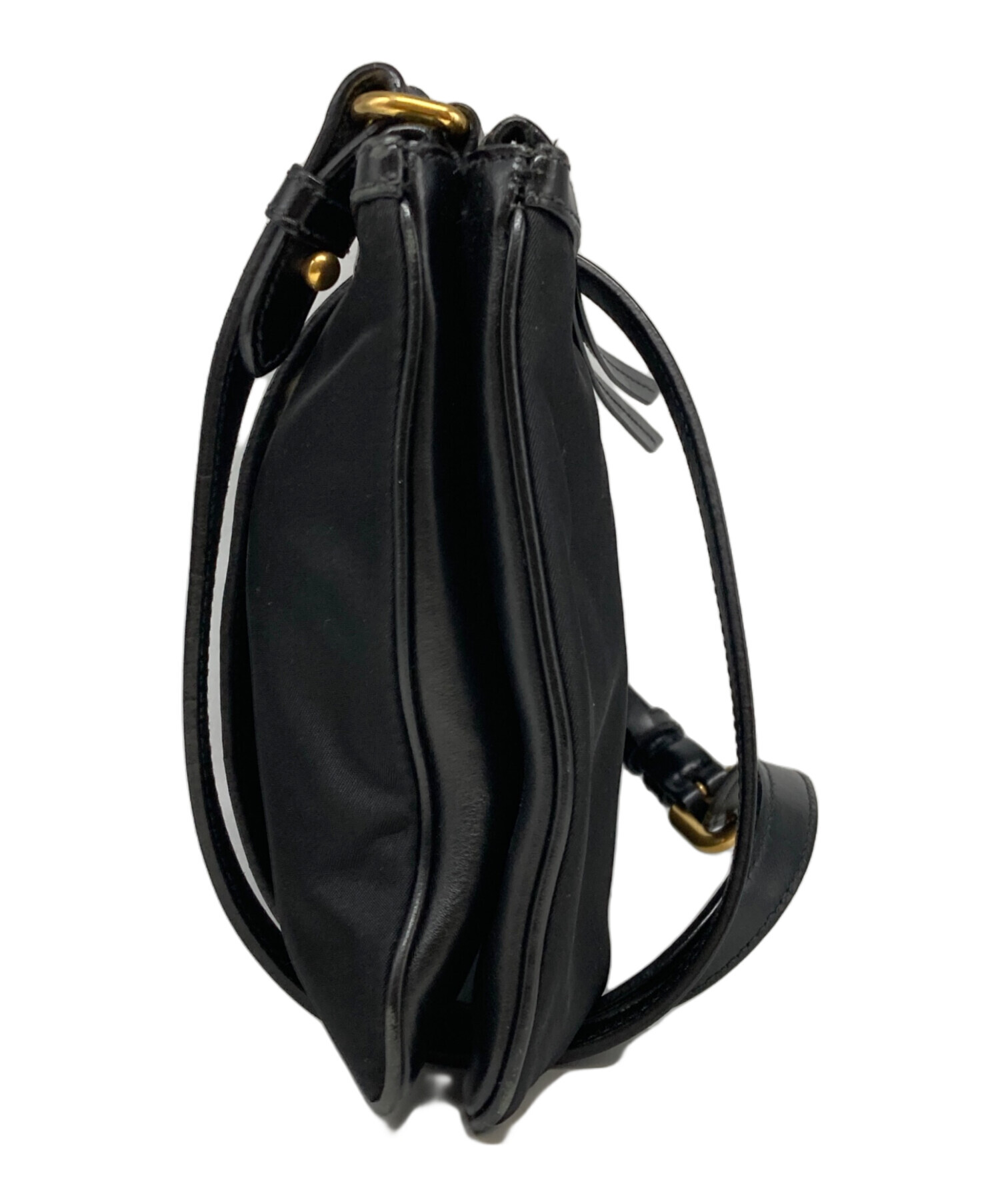中古・古着通販】PRADA (プラダ) ナイロンショルダーバッグ ブラック