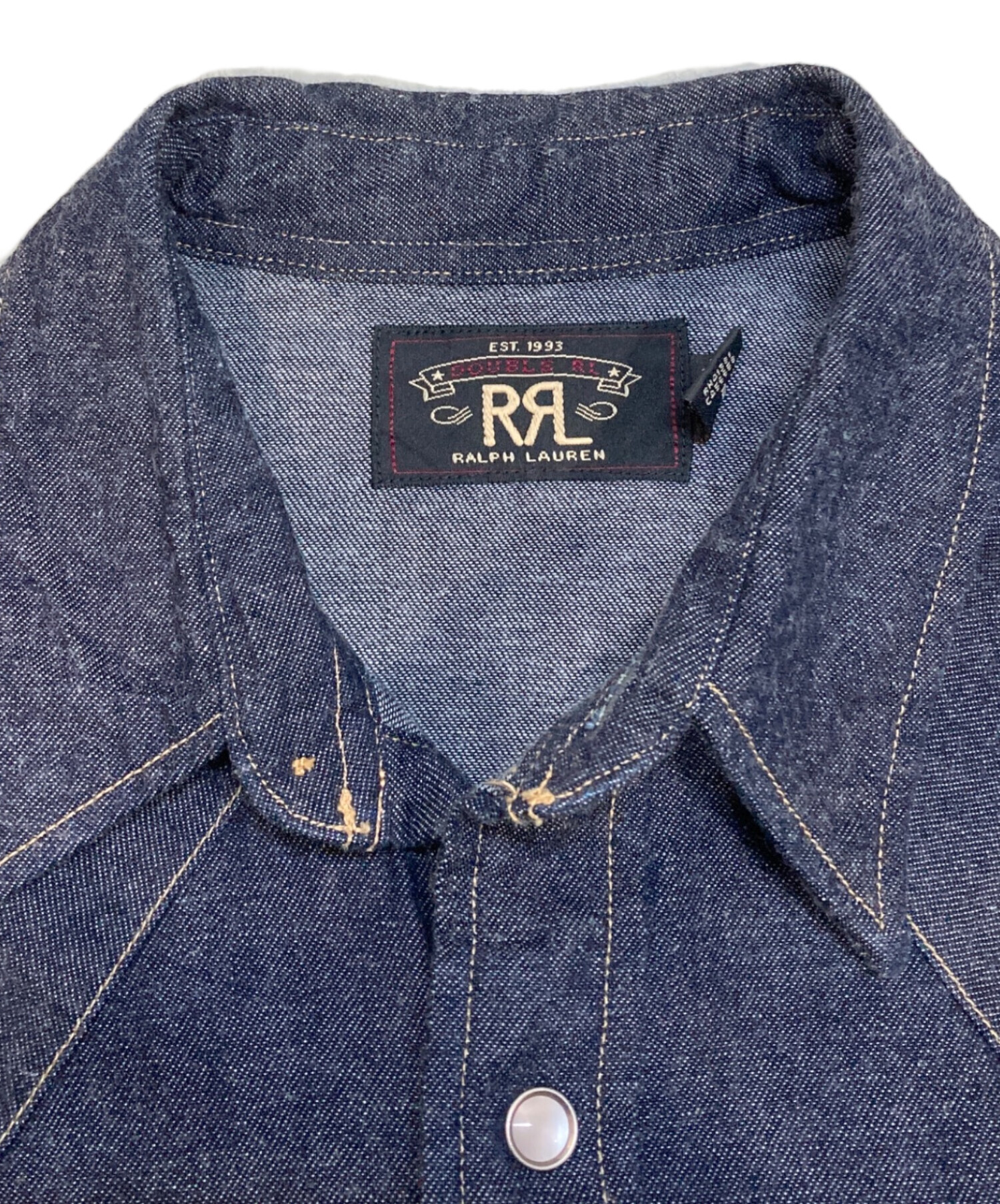 RRL ダブルアールエル コンチョボタン デニム ウエスタンシャツ 【公式