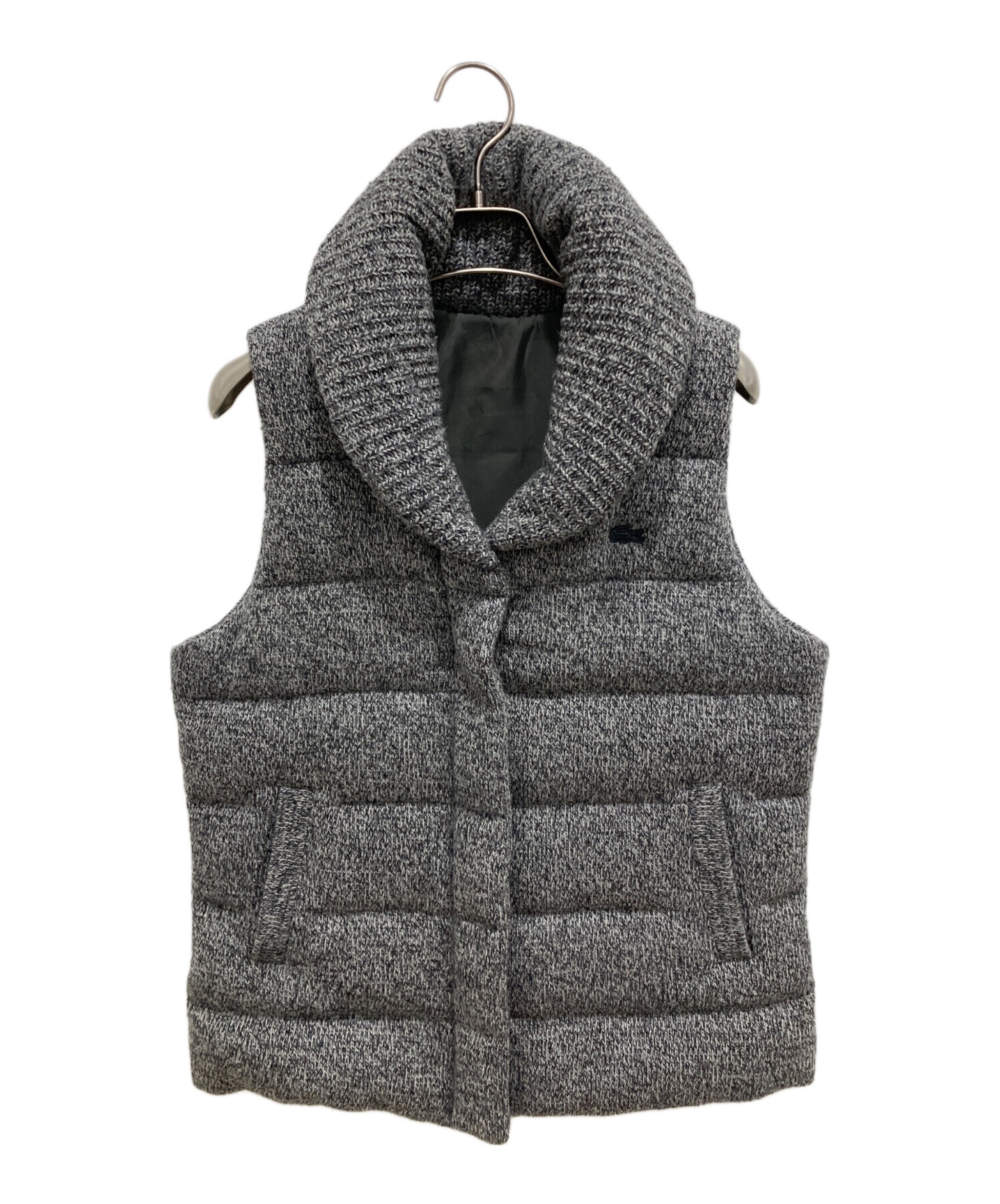 中古・古着通販】LACOSTE (ラコステ) ダウンベスト グレー サイズ:M