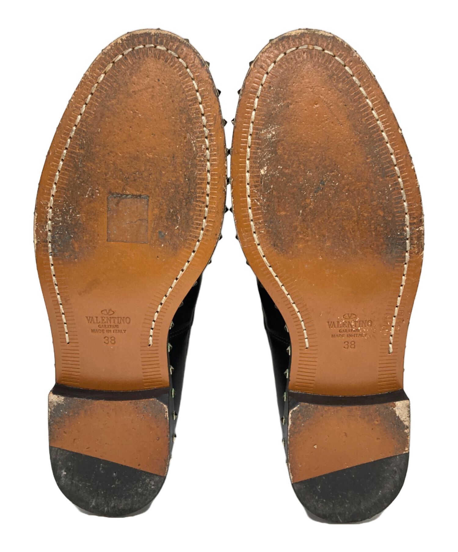 Valentino 厚底　チェルシーブーツ Valentino Garavani ロックスタッズ チェルシーブーツ | ブラック