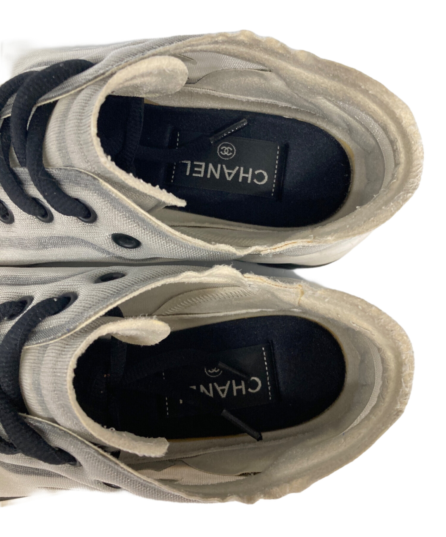 中古・古着通販】CHANEL (シャネル) ココマークファブリックスニーカー