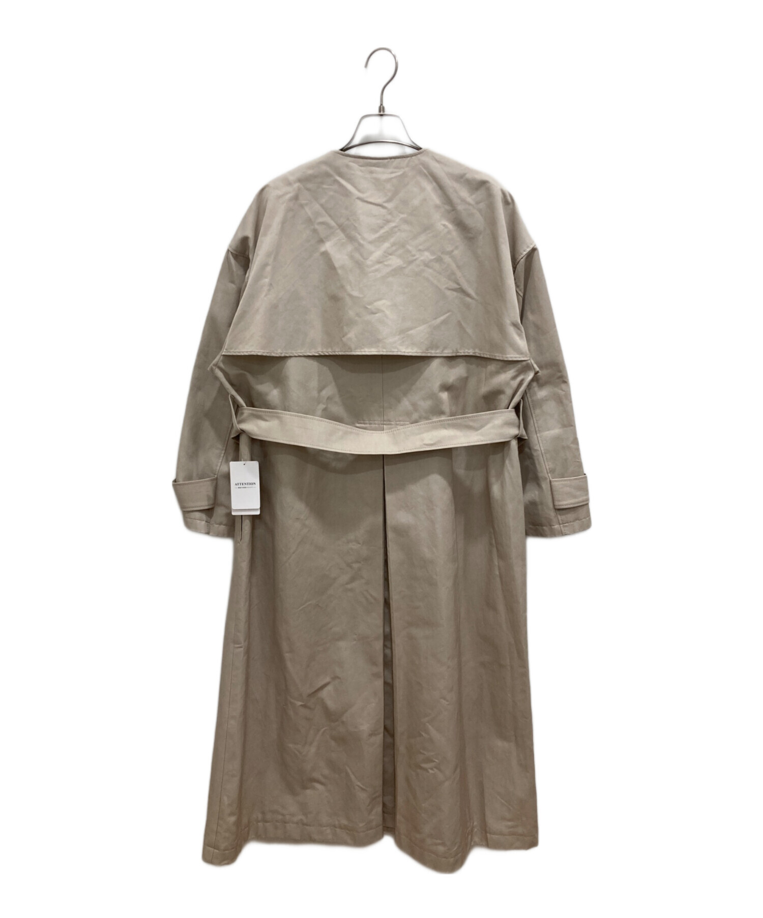 未使用】Spick and Span C/Cu ノーカラートレンチコート C/Cu ノー