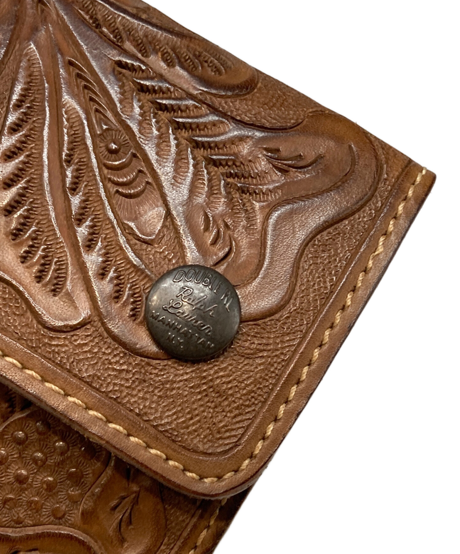 中古・古着通販】RRL (ダブルアールエル) カービングレザーウォレット