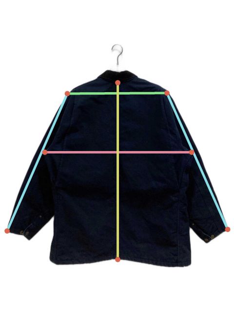 美品】USA製 カーハート ミシガンチョアコート ネイビー C02 MDT L