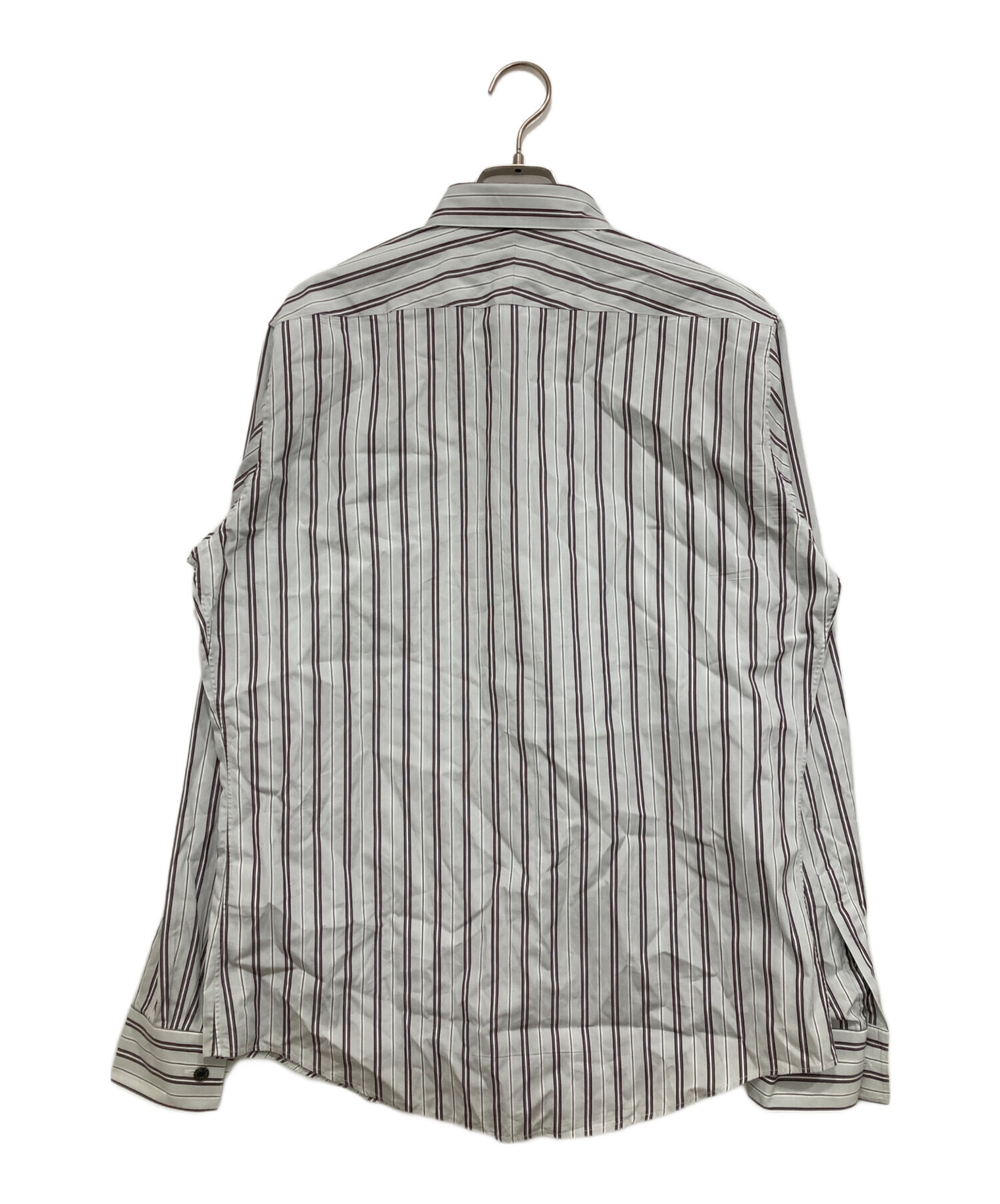 と*様 【新品未使用】　HERMES　セリエボタン　ストライプシャツ 中古・古着通販】HERMES (エルメス) 袖セリエボタンストライプシャツ