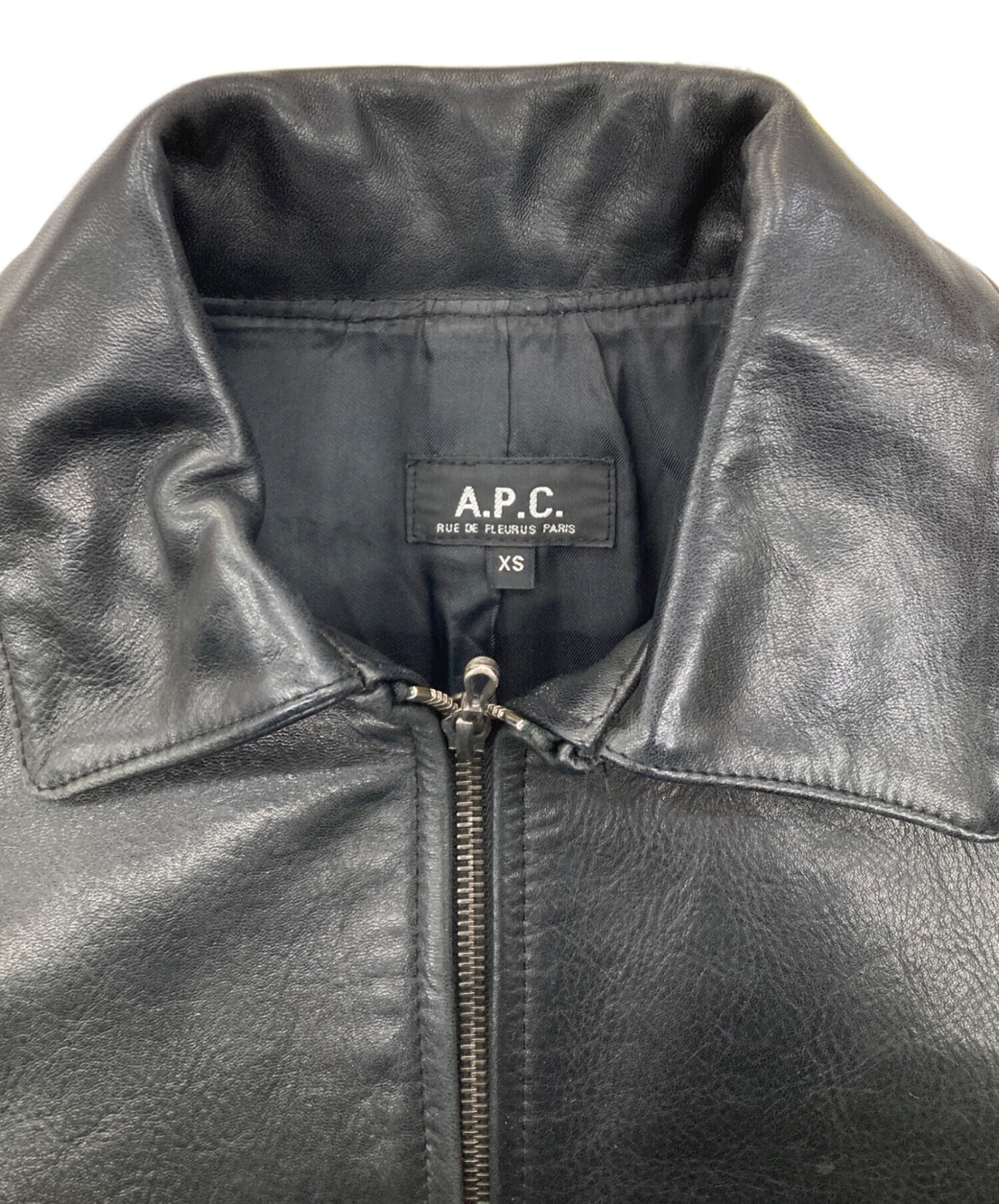 中古・古着通販】A.P.C. (アーペーセー) シングルレザージャケット