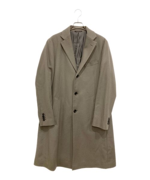 UNIVERSAL LANGUAGE ダークグレー/ブラウン チェスターコート 中古・古着通販】UNIVERSAL LANGUAGE (ユニバーサルランゲージ