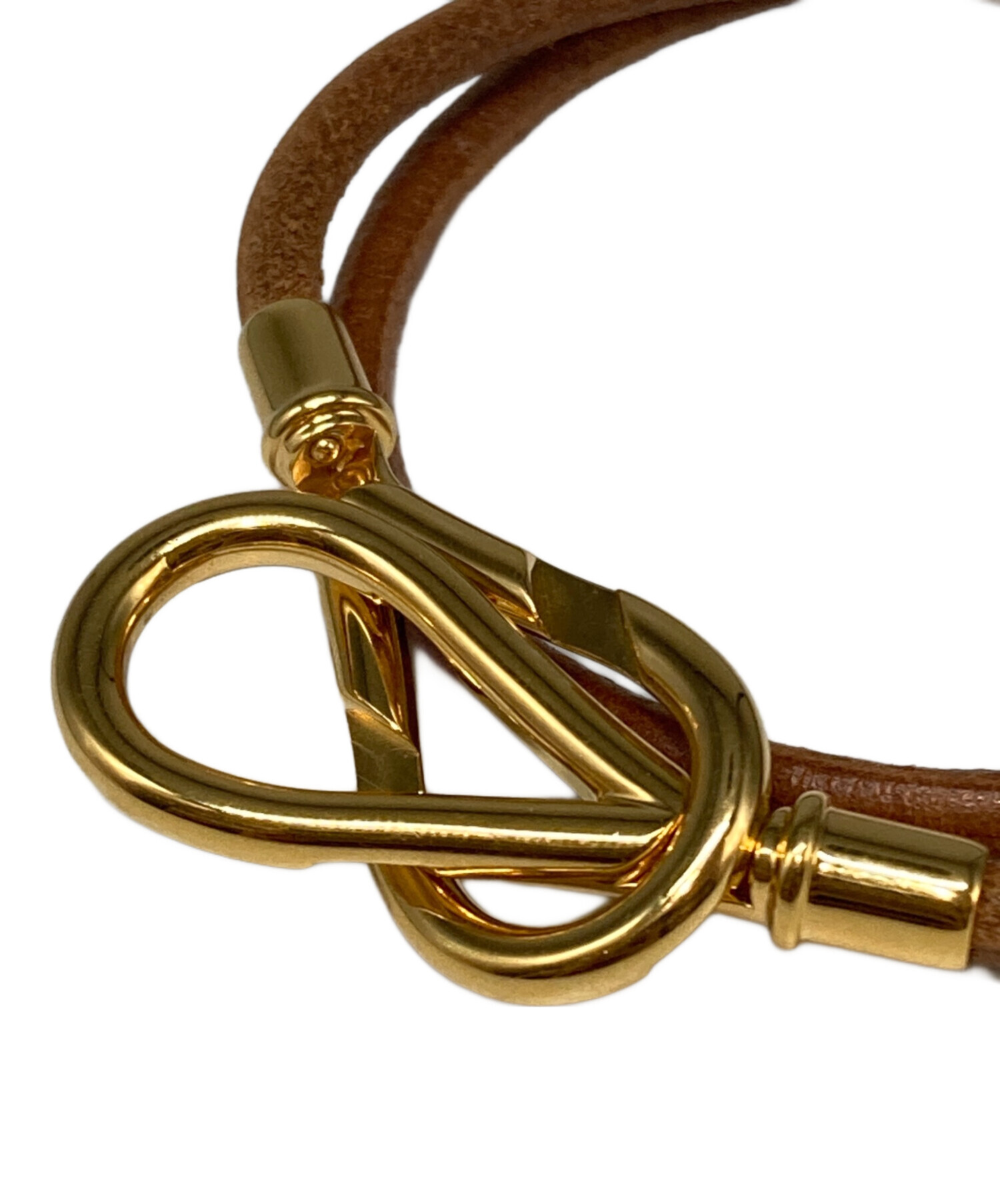 中古・古着通販】HERMES (エルメス) 2連レザーブレスレット ゴールド