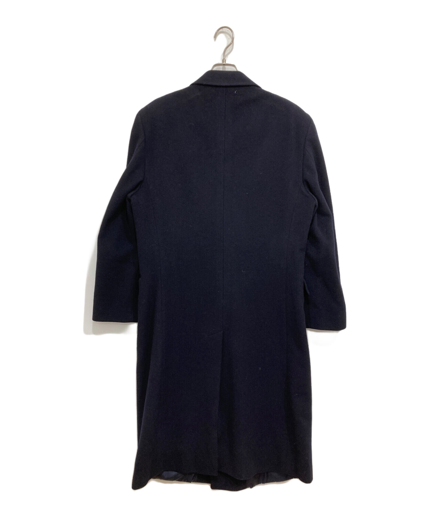 カルバンクライン アンゴラ混 マキシ コート ダブル ブラック ネイビー 9号 中古・古着通販】ck Calvin Klein (シーケーカルバンクライン