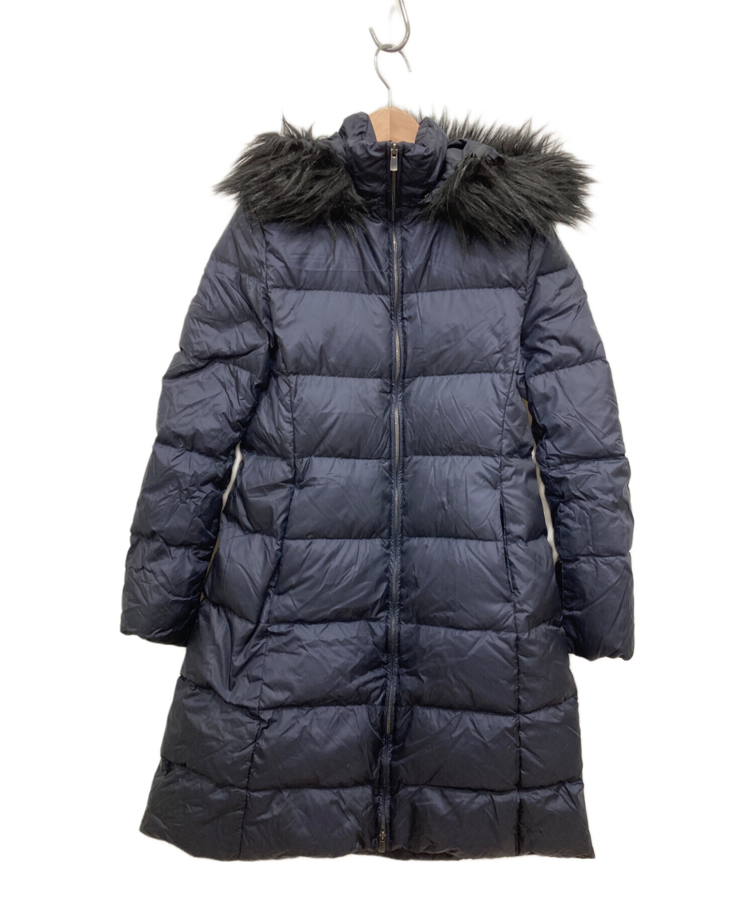 セオリーダウン 中古・古着通販】theory (セオリー) ファー付ダウンコート ネイビー