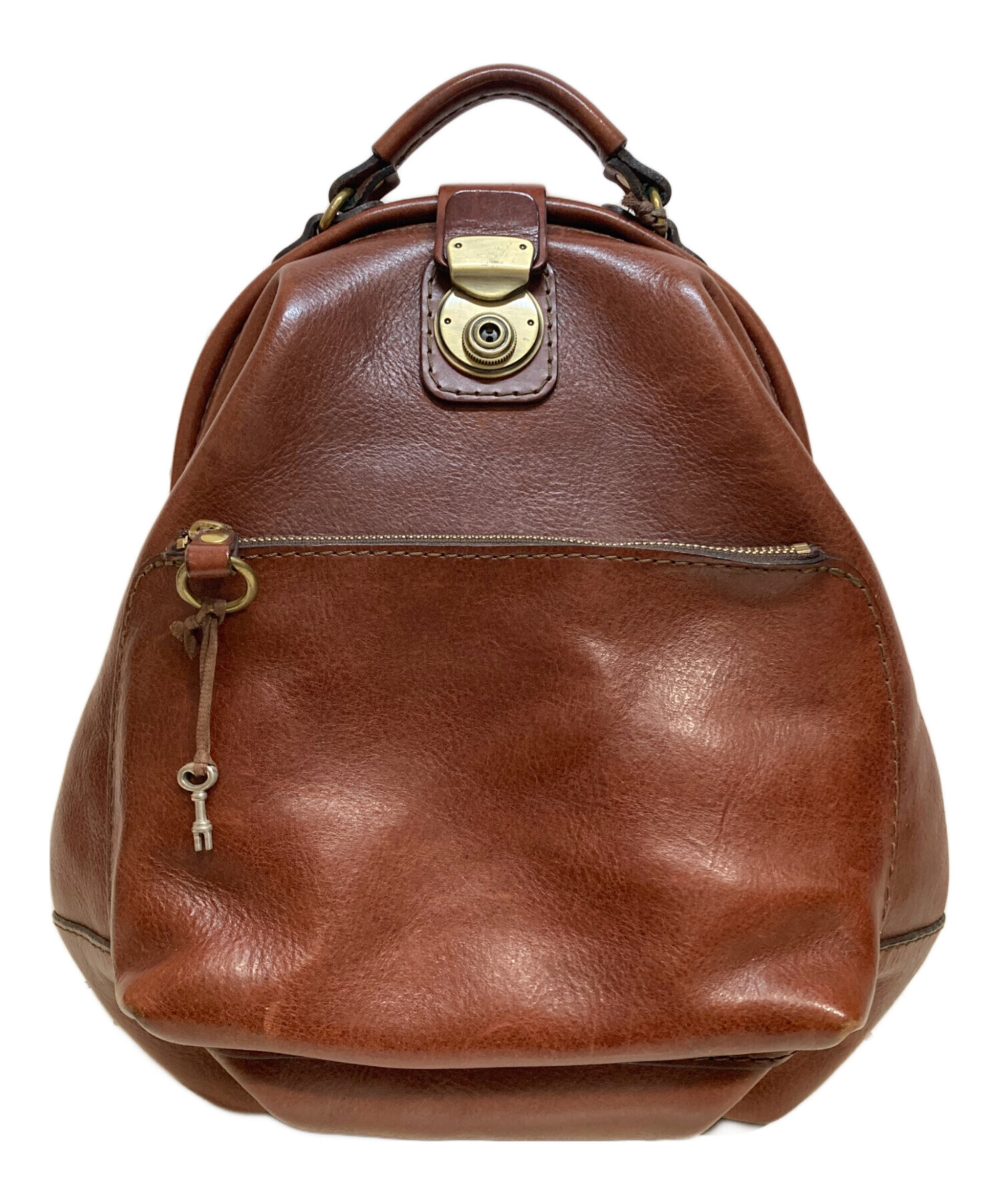 HERZ ヘルツ　わんぱくリュック　Ｓサイズ　キャメルブラウン 中古・古着通販】Herz (ヘルツ) わんぱくリュック(Sサイズ) ブラウン