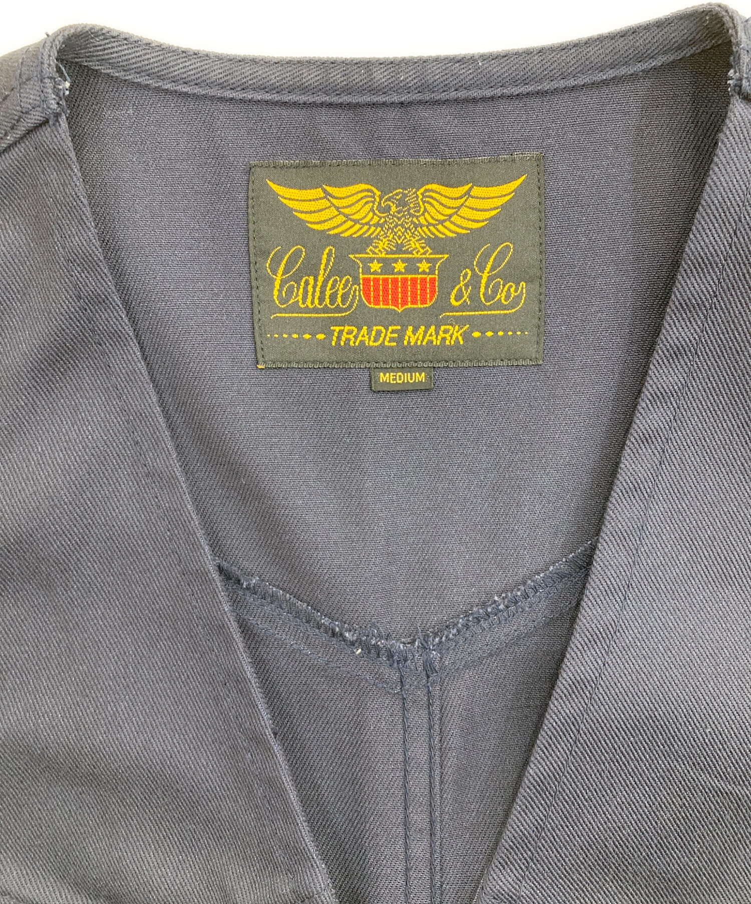 中古・古着通販】CALEE (キャリー) ワークベスト ネイビー サイズ:M