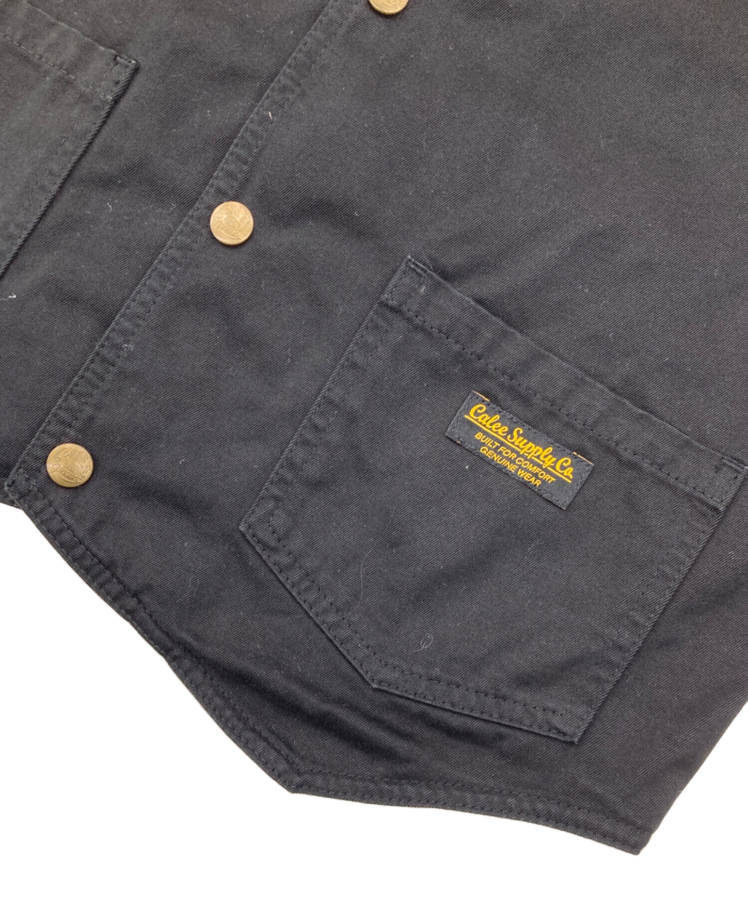 中古・古着通販】CALEE (キャリー) ワークベスト ブラック サイズ:M