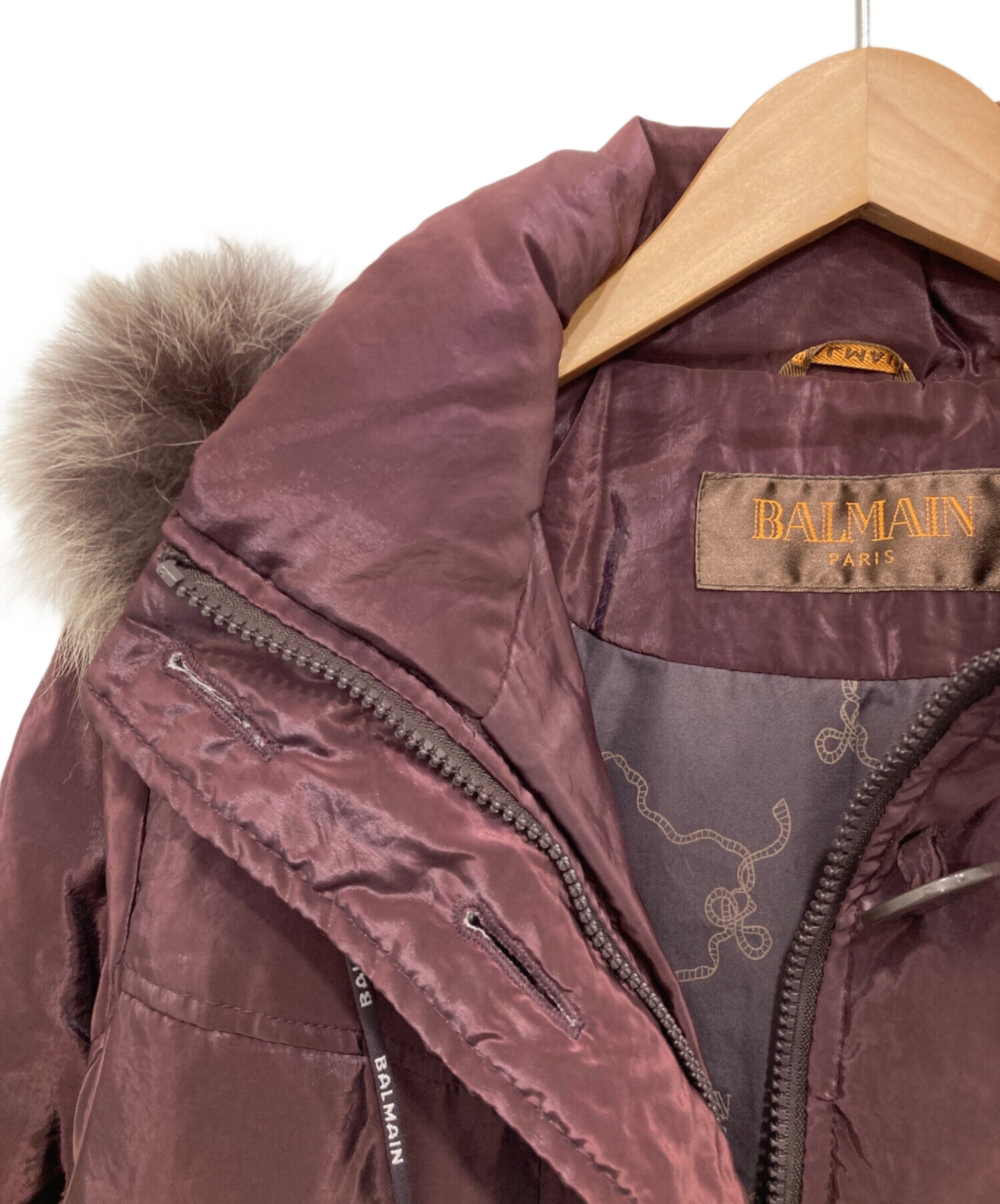 中古・古着通販】BALMAIN (バルマン) ダウンコート パープル サイズ:M
