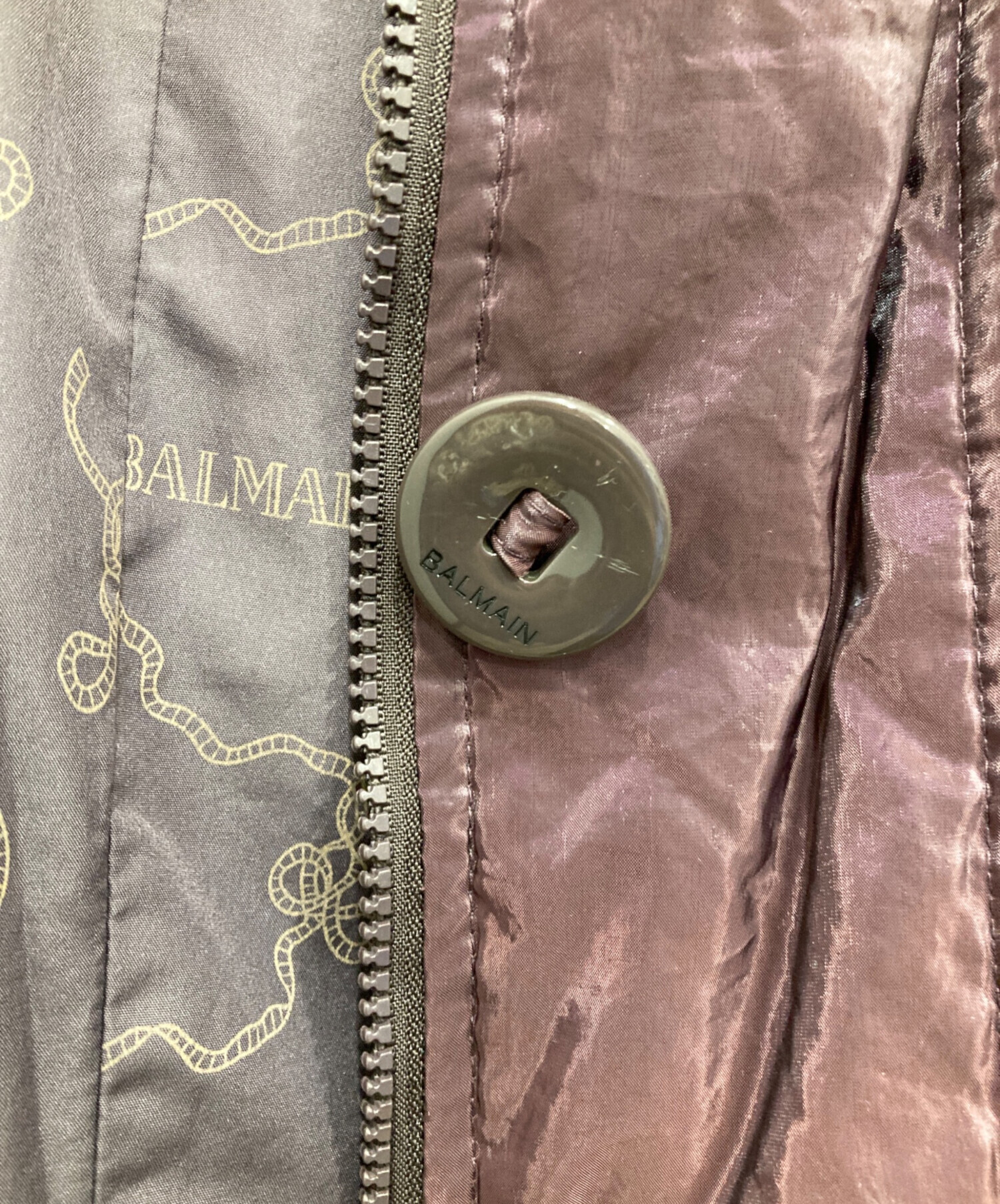 中古・古着通販】BALMAIN (バルマン) ダウンコート パープル サイズ:M 