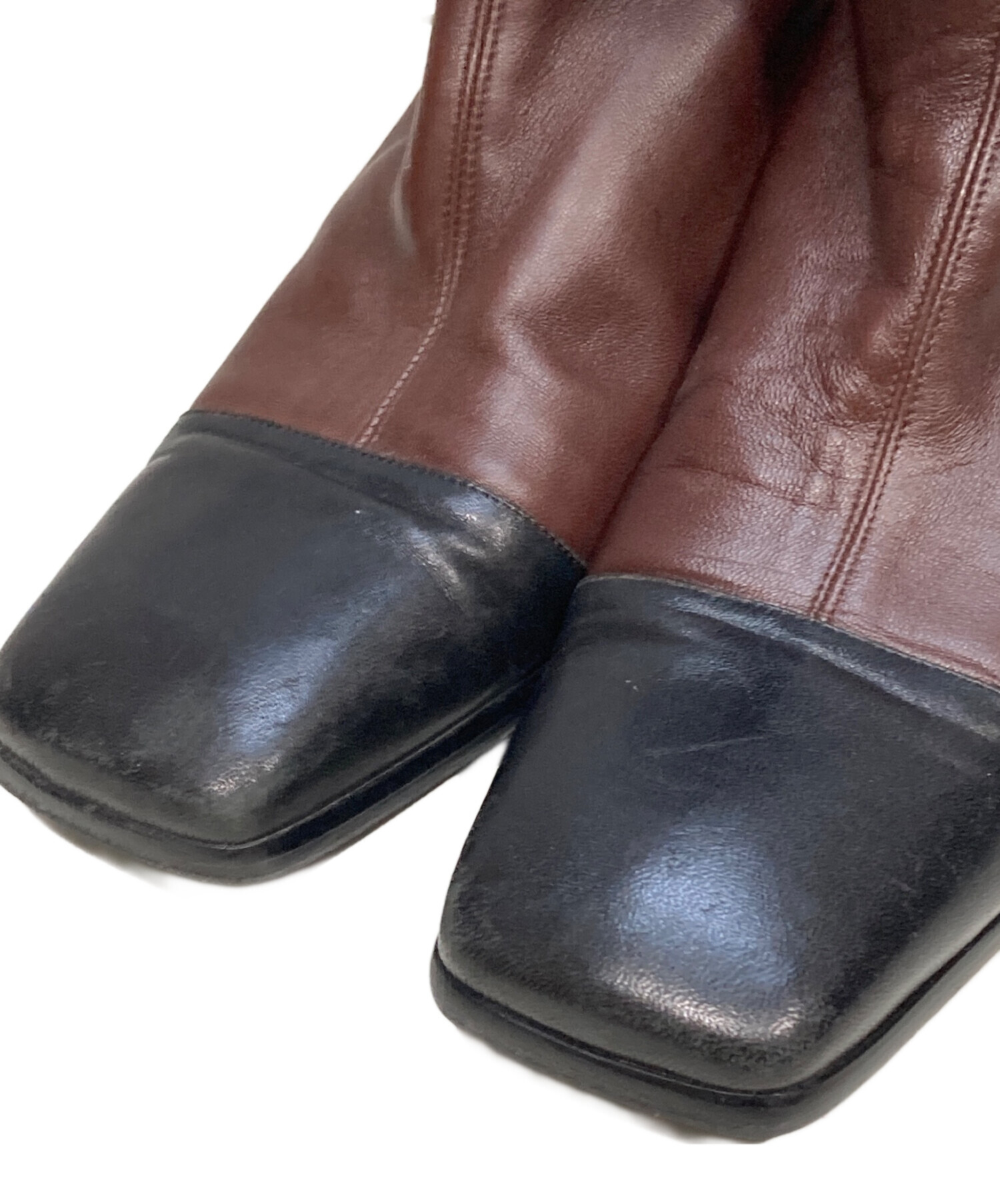 中古・古着通販】CHANEL (シャネル) スクエアトゥロングブーツ