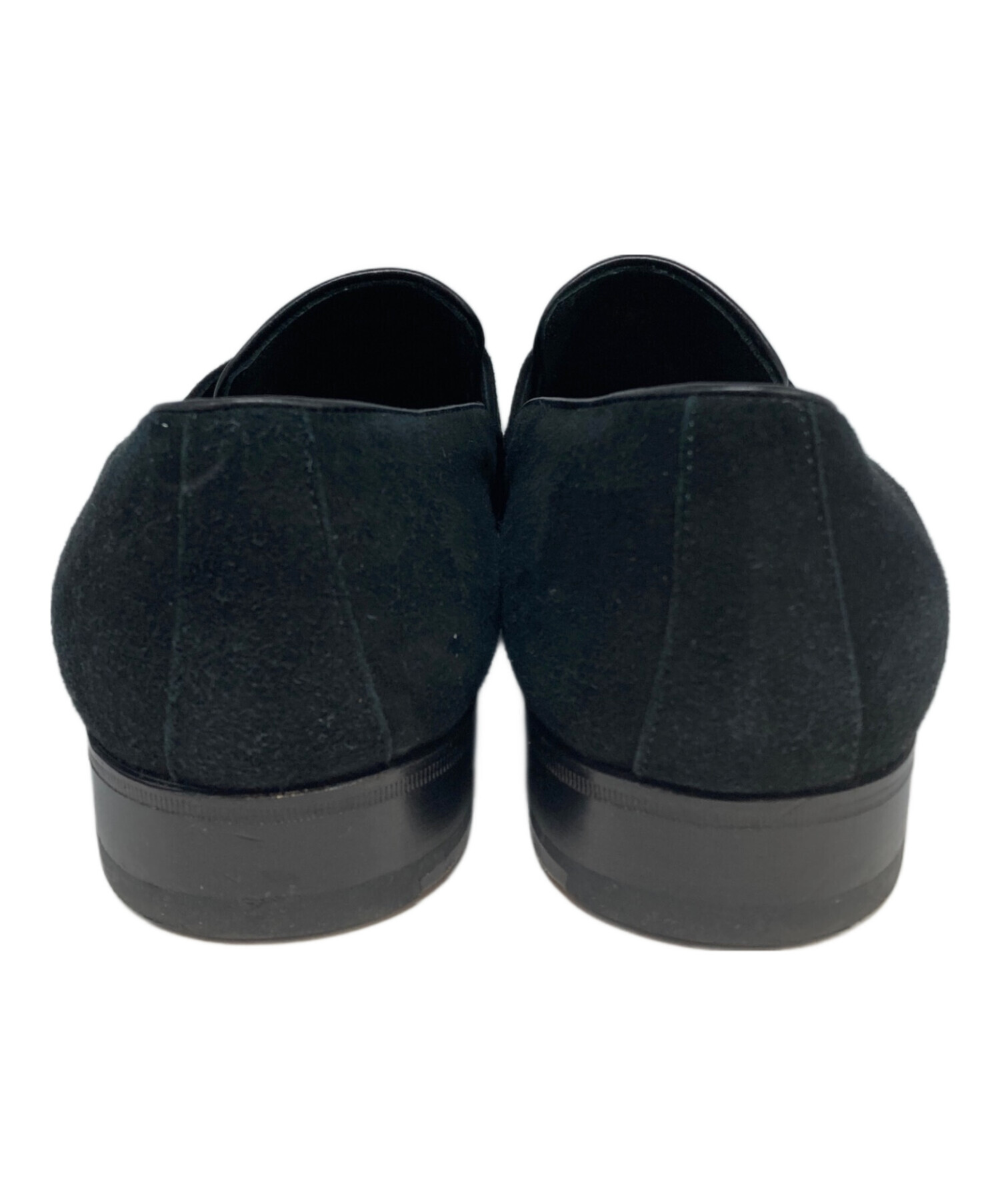 Ferrante ブラック スエード ローファーサイズ7(26㎝程度)