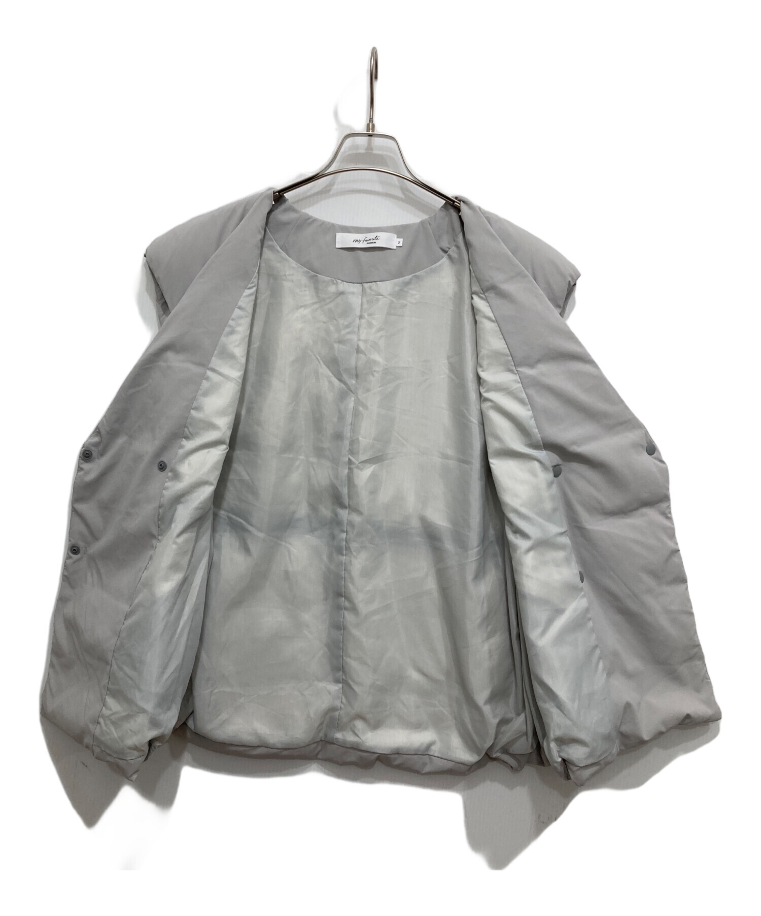 中古・古着通販】DANSKIN (ダンスキン) ダウンベスト グレー サイズ:2