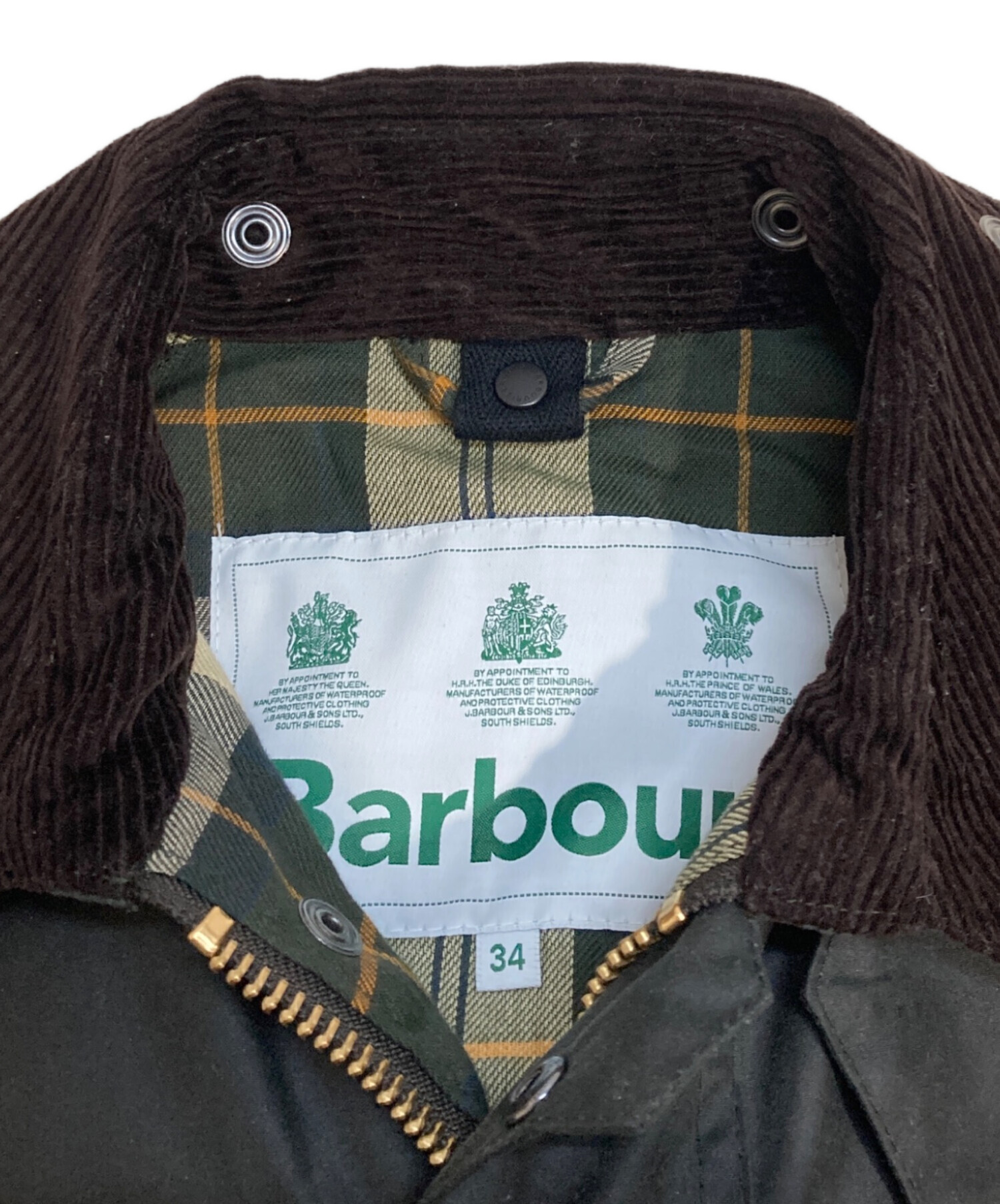中古・古着通販】Barbour (バブアー) オイルドジャケット セージ 