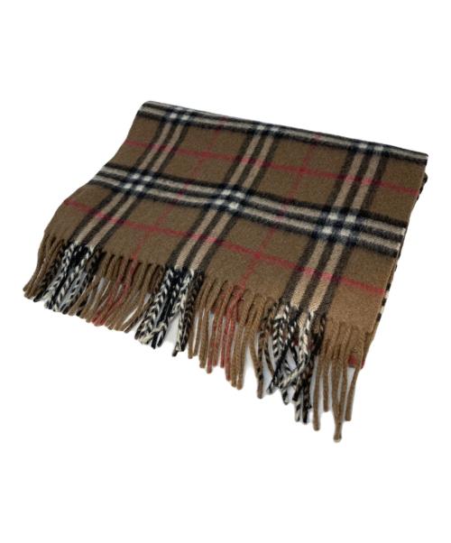 BURBERRY チェック柄マフラー ブラウン　ラビット BURBERRY チェック柄マフラー ブラウン ラビット BURBERRY