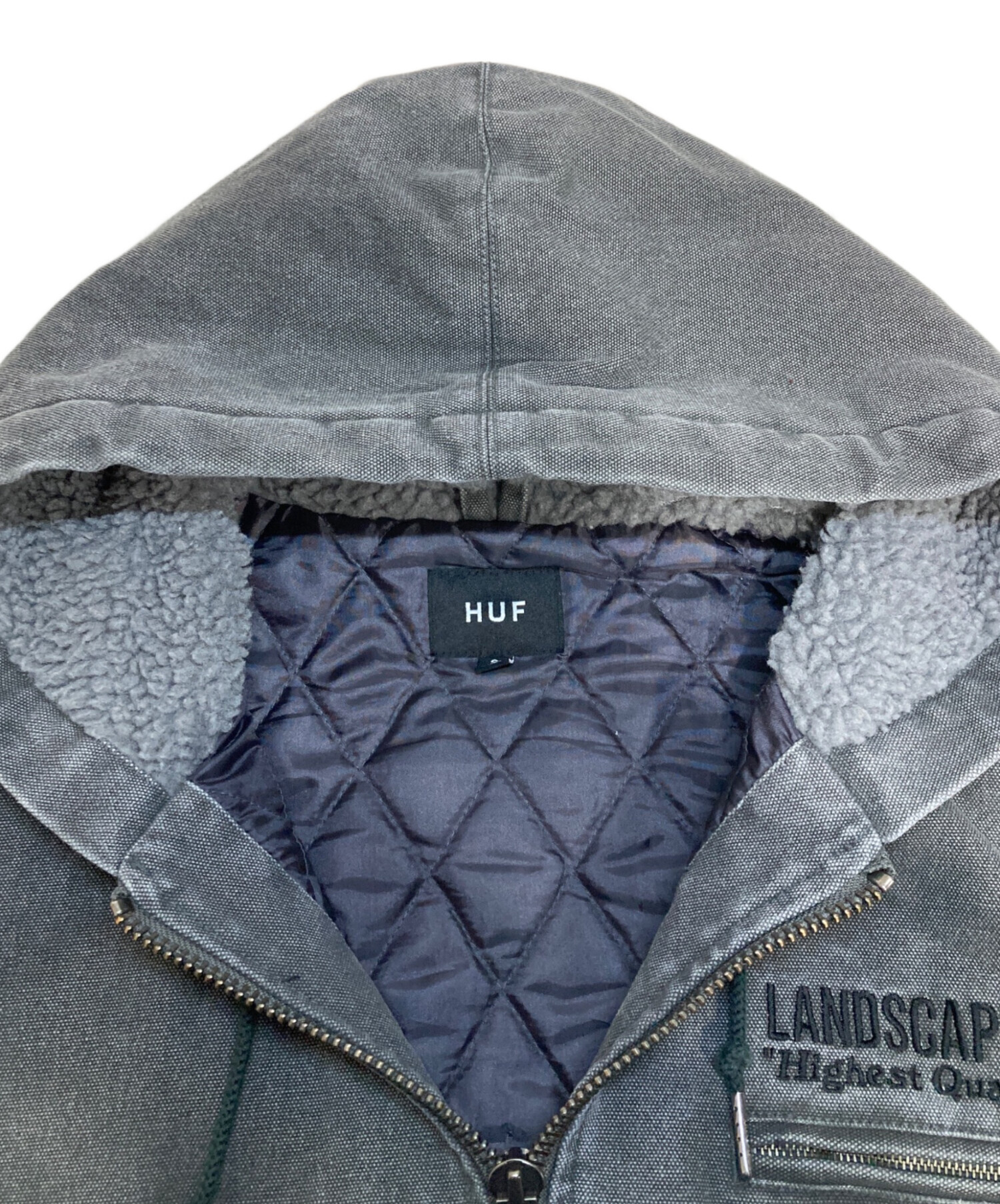 中古・古着通販】HUF (ハフ) LANDSCAPING HOODED JACKET グレー