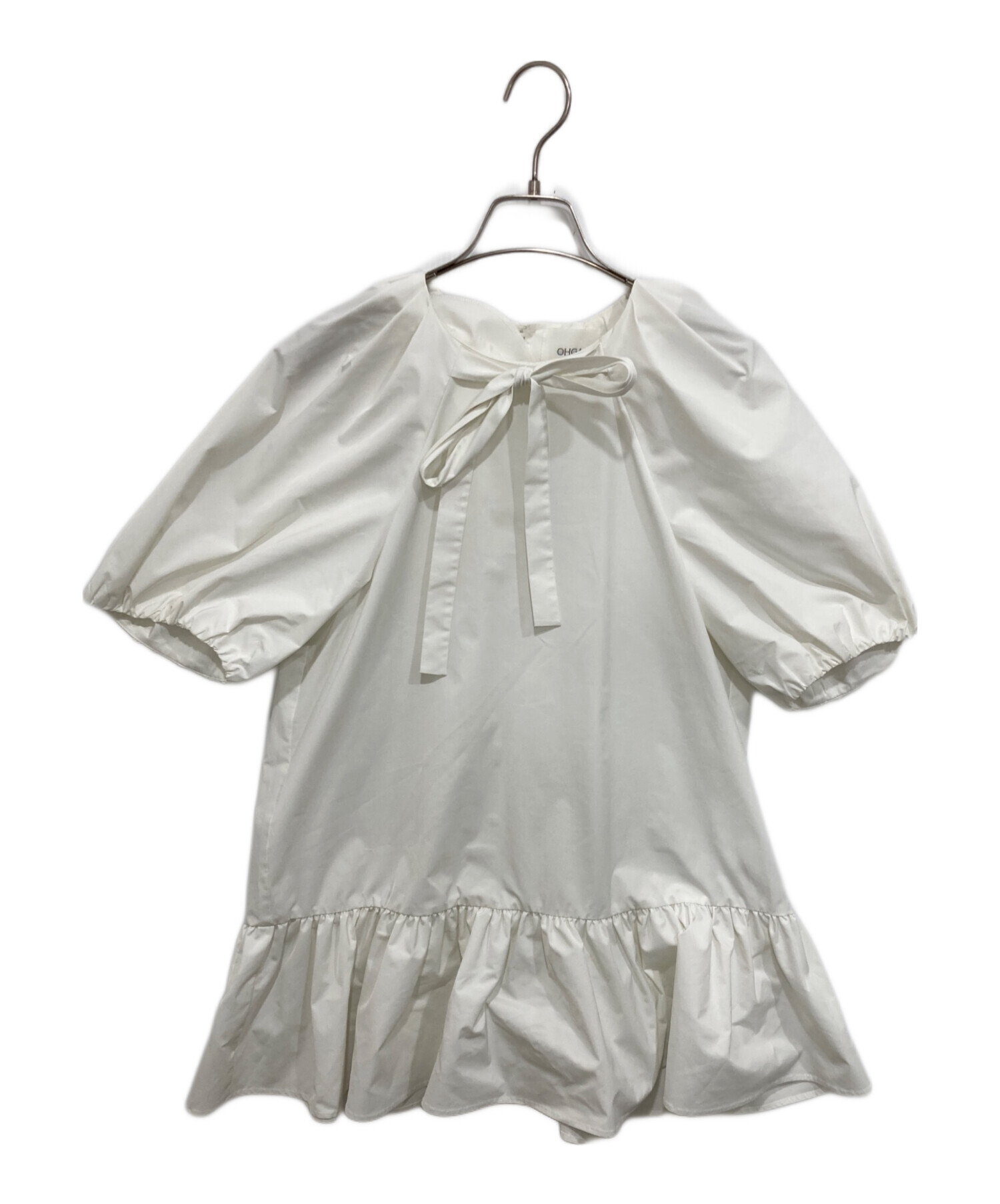 中古・古着通販】OHGA (オオガ) リボンタイチュニックブラウス 