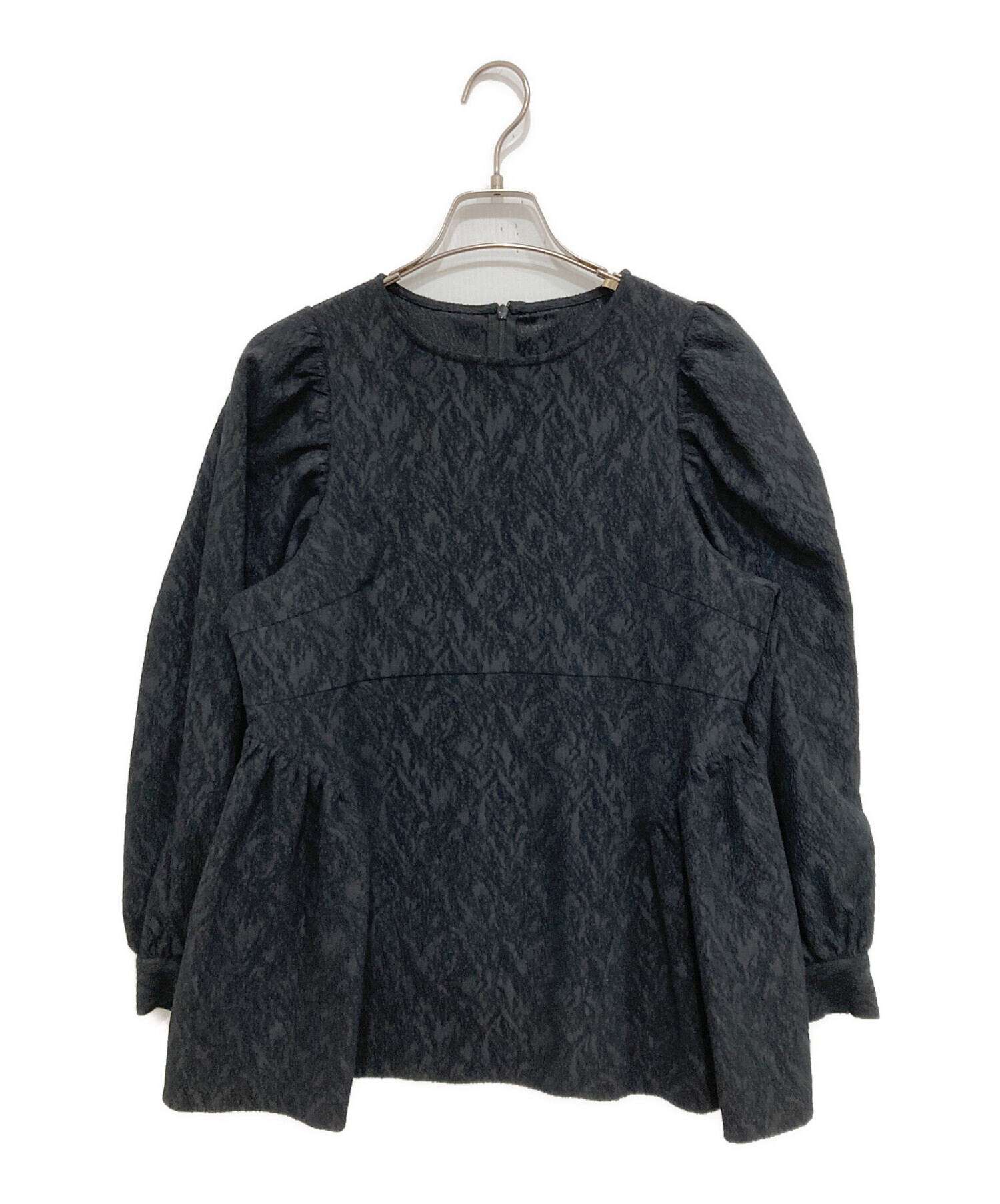 中古・古着通販】OHGA (オオガ) FLOAT BLOUSE ブラック サイズ:Free 