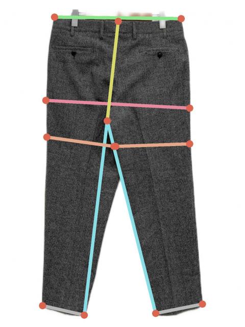 THE GIGI ザ　ジジ パンツ（その他） メンズ 【古着】【中古】 中古・古着通販】THE GIGI (ザ・ジジ) ウールテーパードパンツ グレー