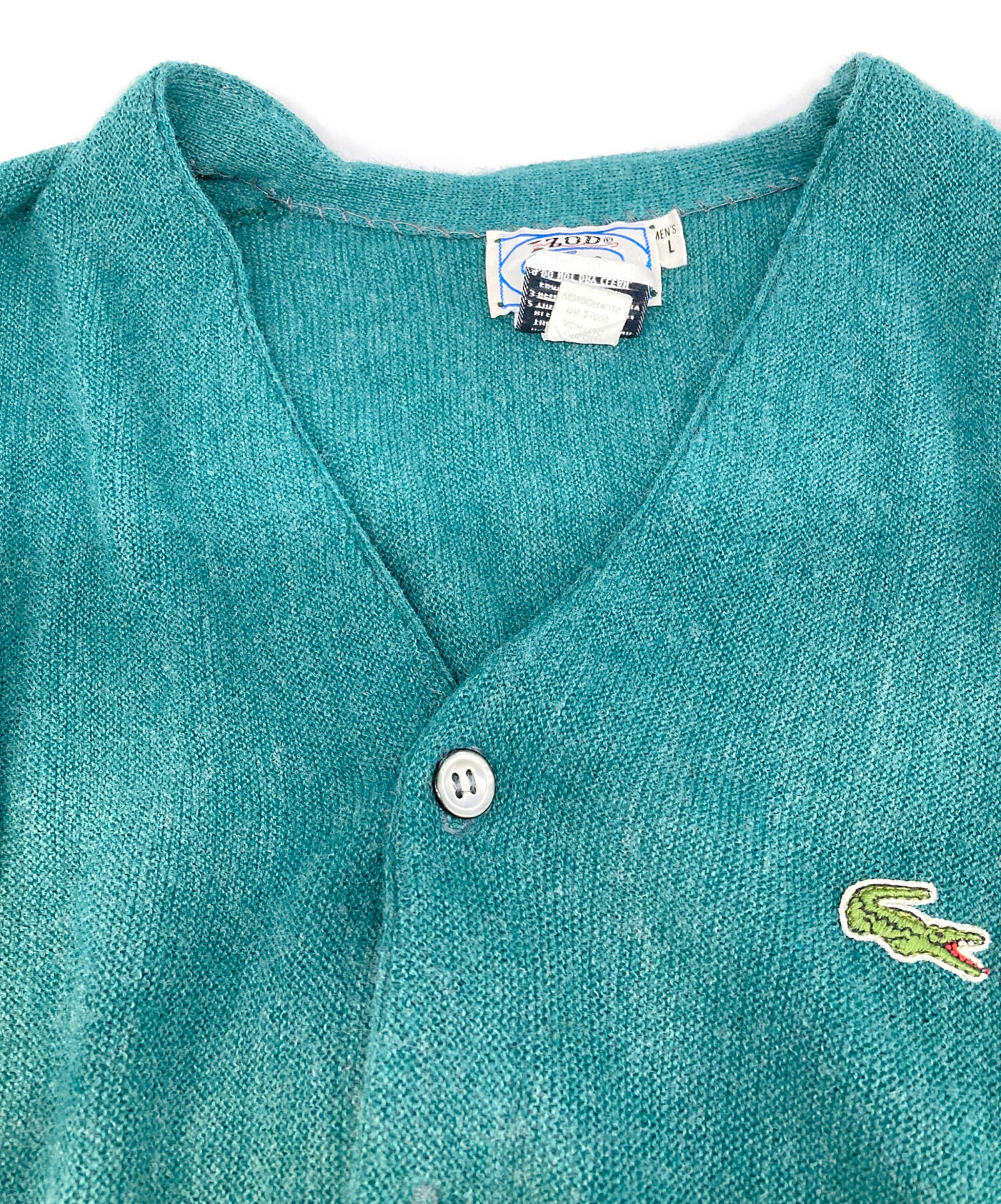 IZOD ラコステ L LACOSTE グリーン カーディガン アクリル | 1STSSS.COM