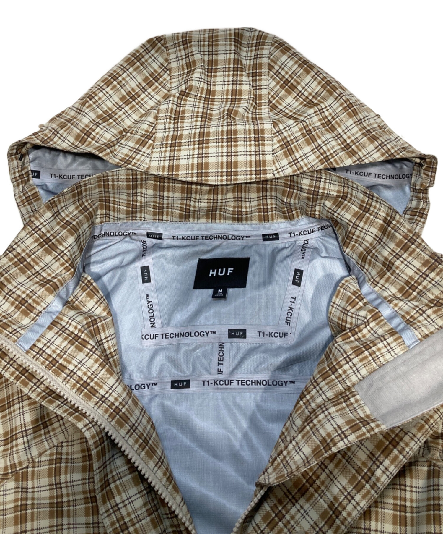 中古・古着通販】HUF (ハフ) OG LOGO 3L SHELL JACKET PUTTY PLAID