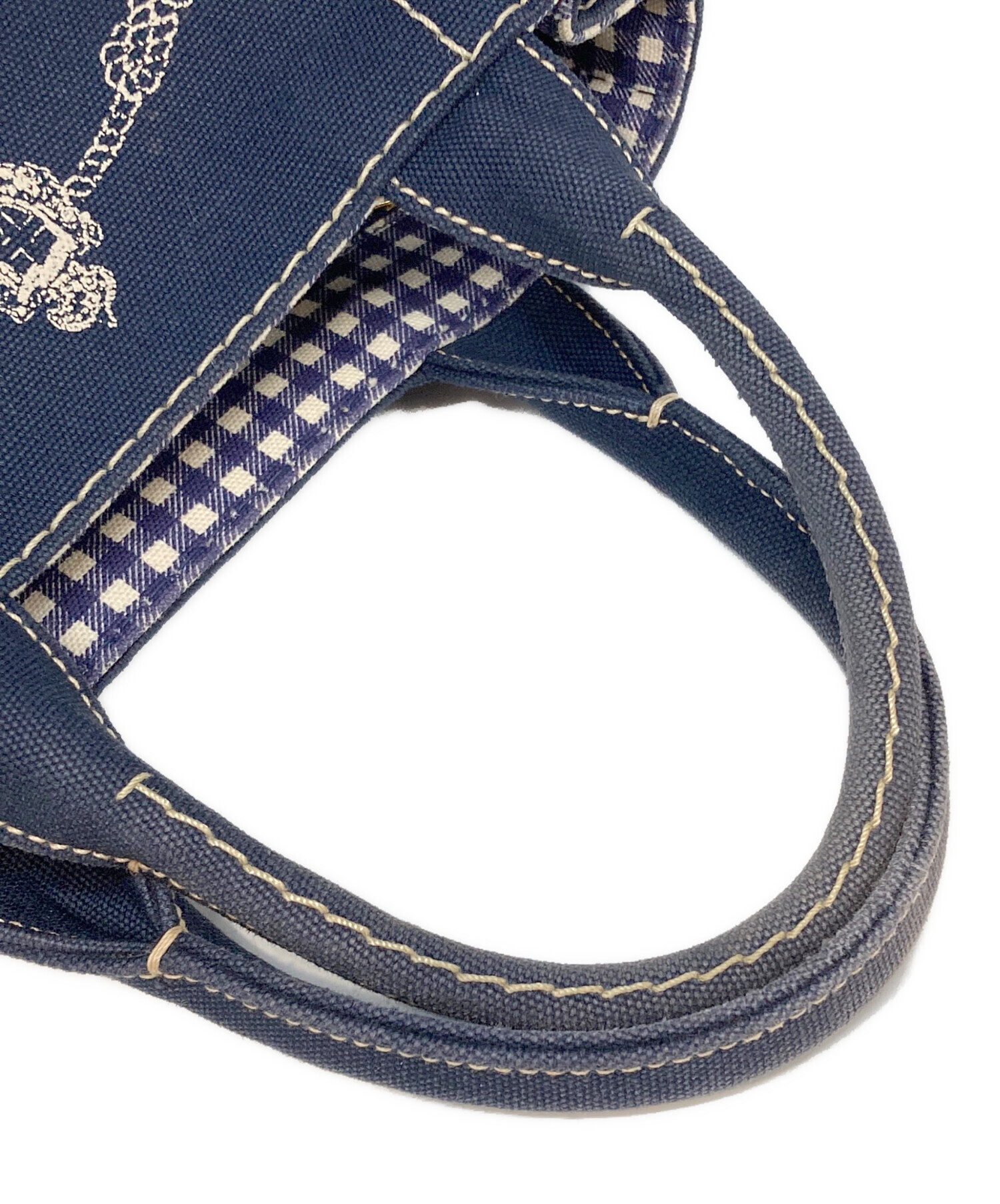 中古・古着通販】PRADA (プラダ) カナパデニム2WAYバッグ インディゴ
