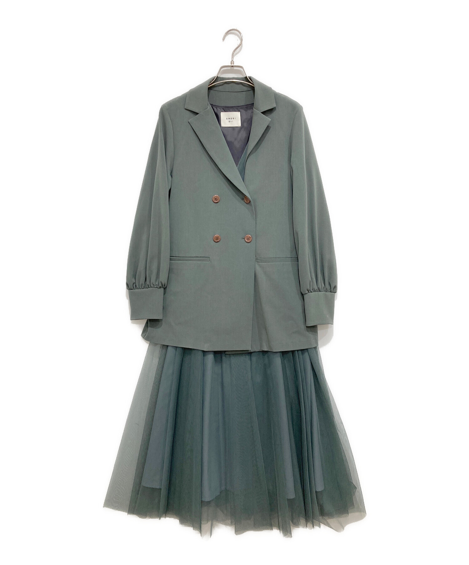 中古・古着通販】Ameri (アメリ) TRINITY JKT TULLE DRESS グリーン 