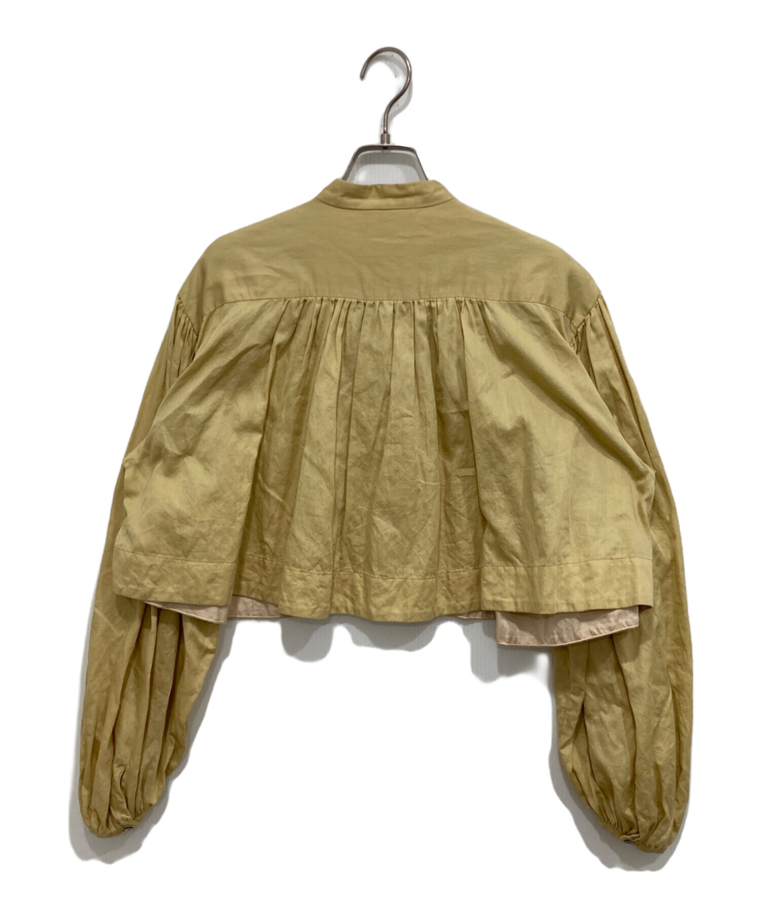 中古・古着通販】enrica (エンリカ) コットンサテンギャザーブラウス 