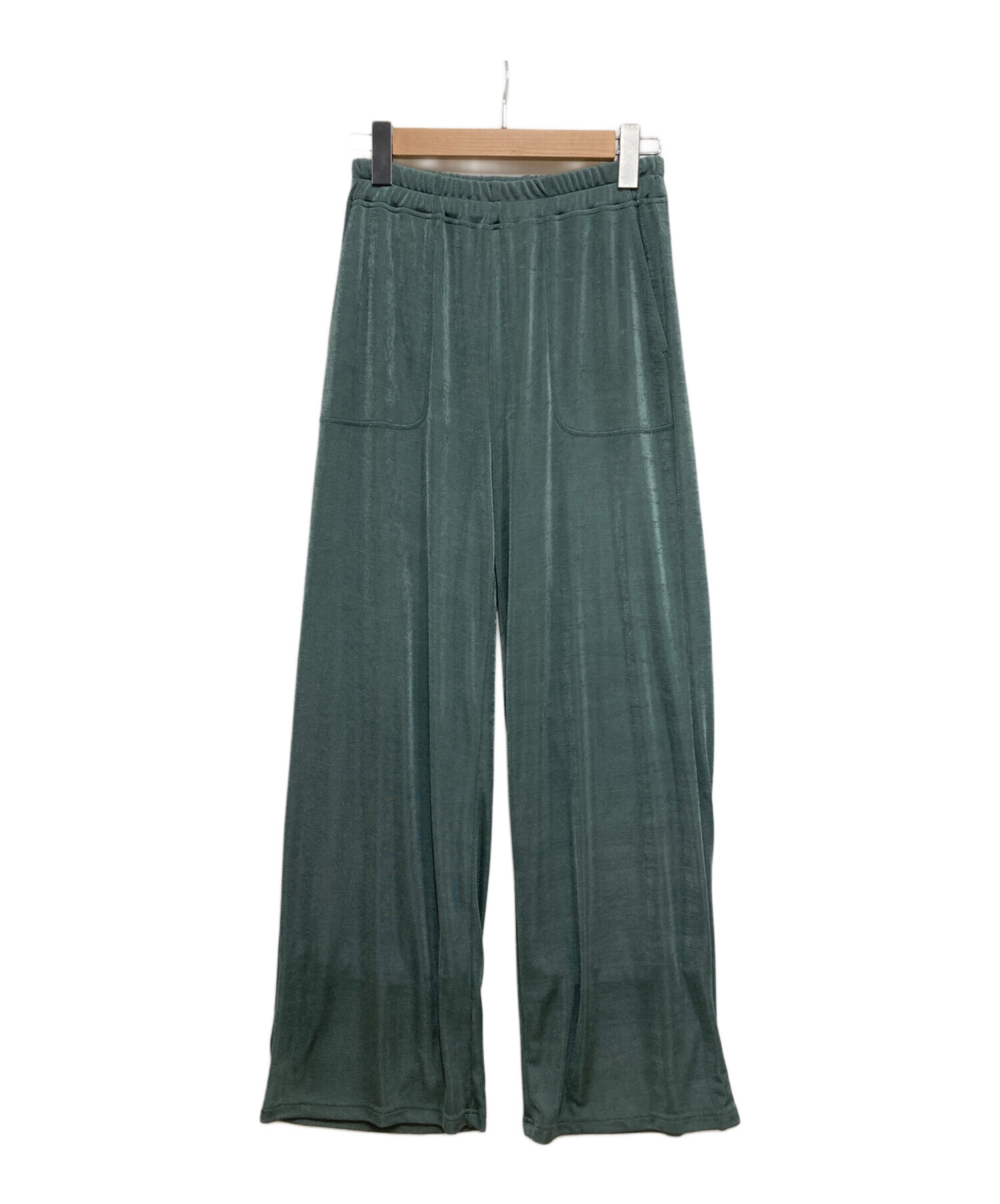中古・古着通販】CLANE (クラネ) BRIGHT JERSEY PANTS グリーン サイズ