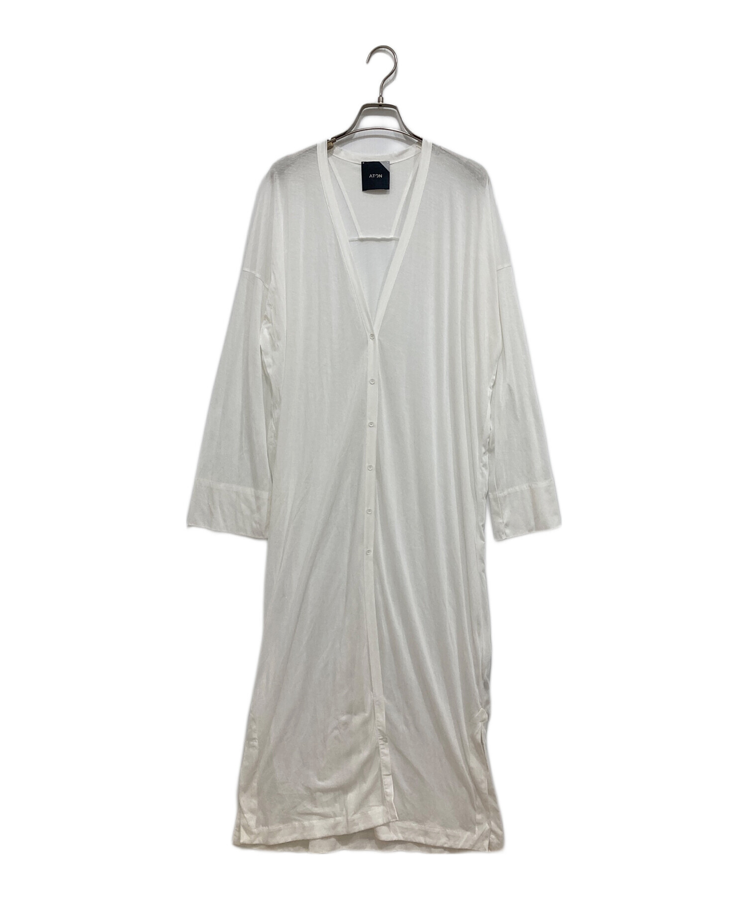 定価5.5万円】美品 OUAT 和紙混紡 カーディガン 白 定価5.5万円】美品