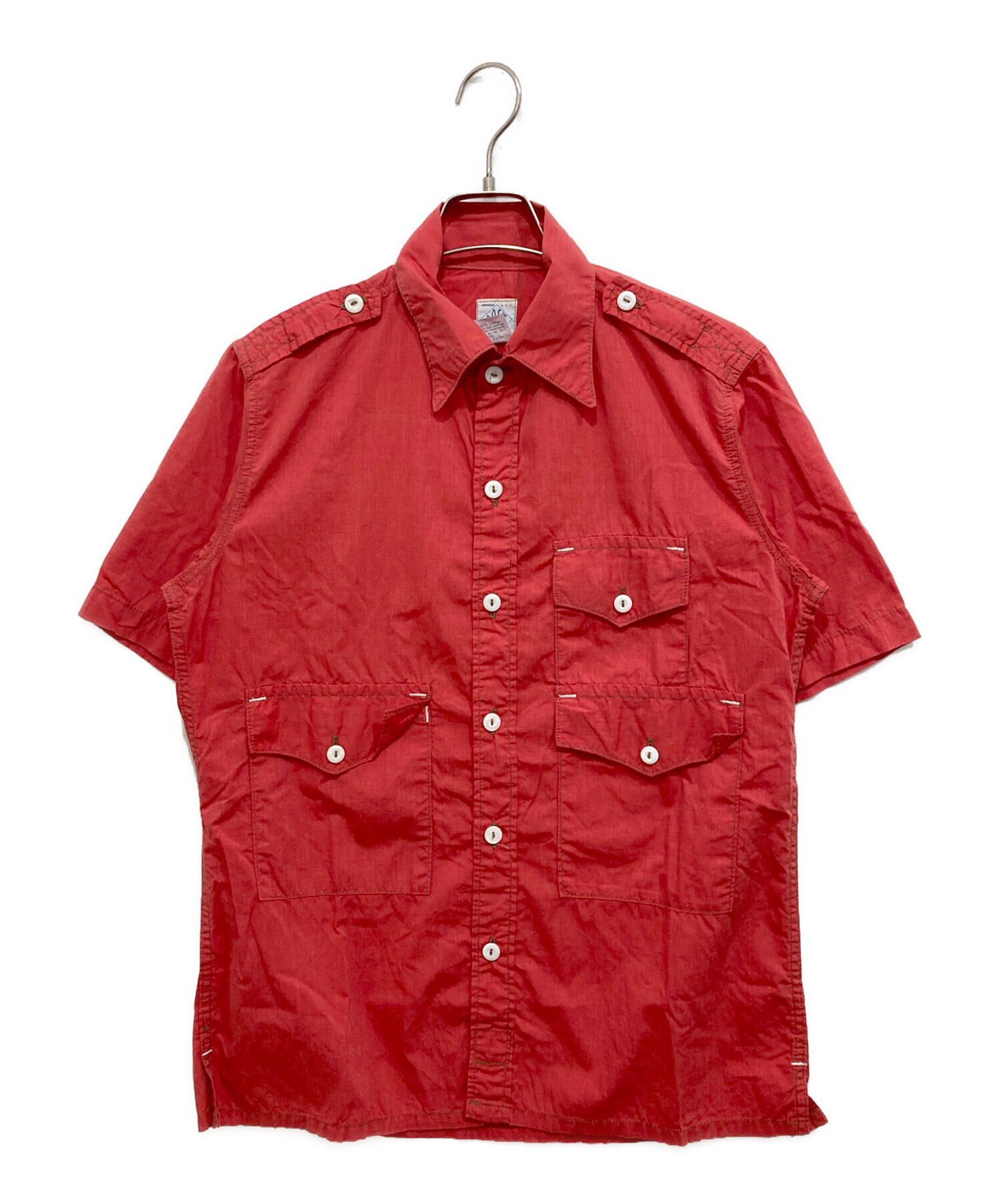 POST OVERALLS ワークシャツ POST OVERALLS (ポストオーバーオールズ) Band Collar Shirt