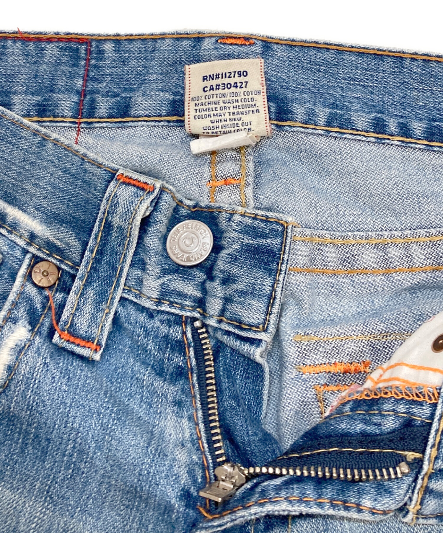 True Religion 】JOEY ブーツカットダメージ加工W28 USA