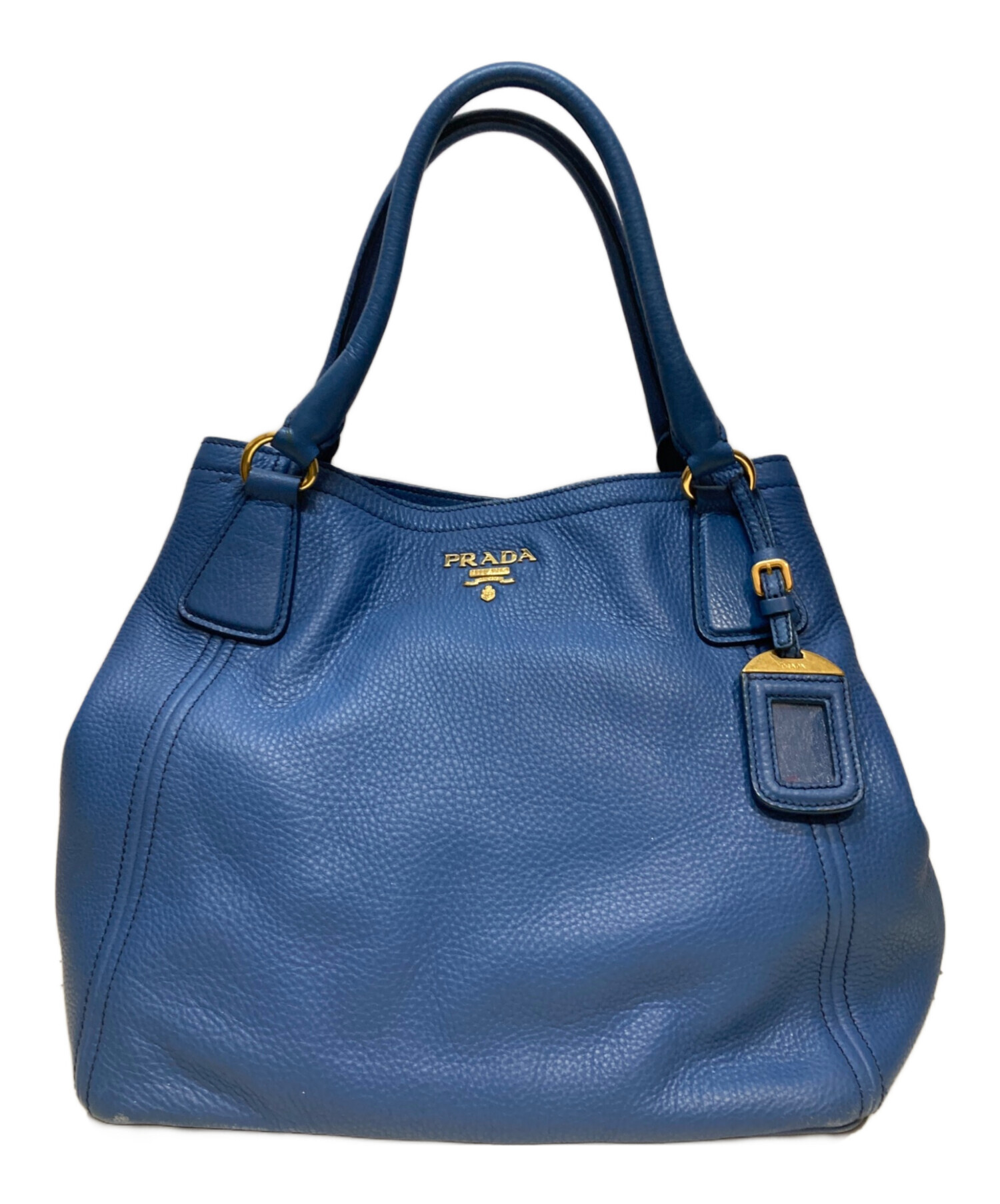 プラダ/2wayバッグ/レザー/ショルダーバッグ/ブルー系 中古・古着通販】PRADA (プラダ) 2WAYショルダーバッグ ブルー