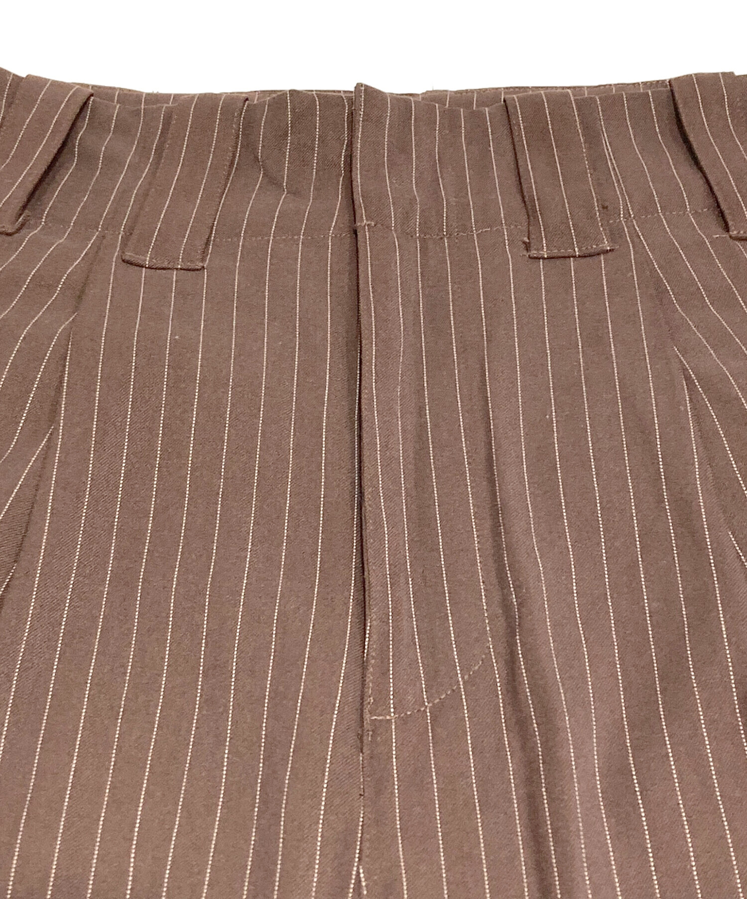 中古・古着通販】SEEKSOLE (シークソール) ss stripe slacks ブラウン 