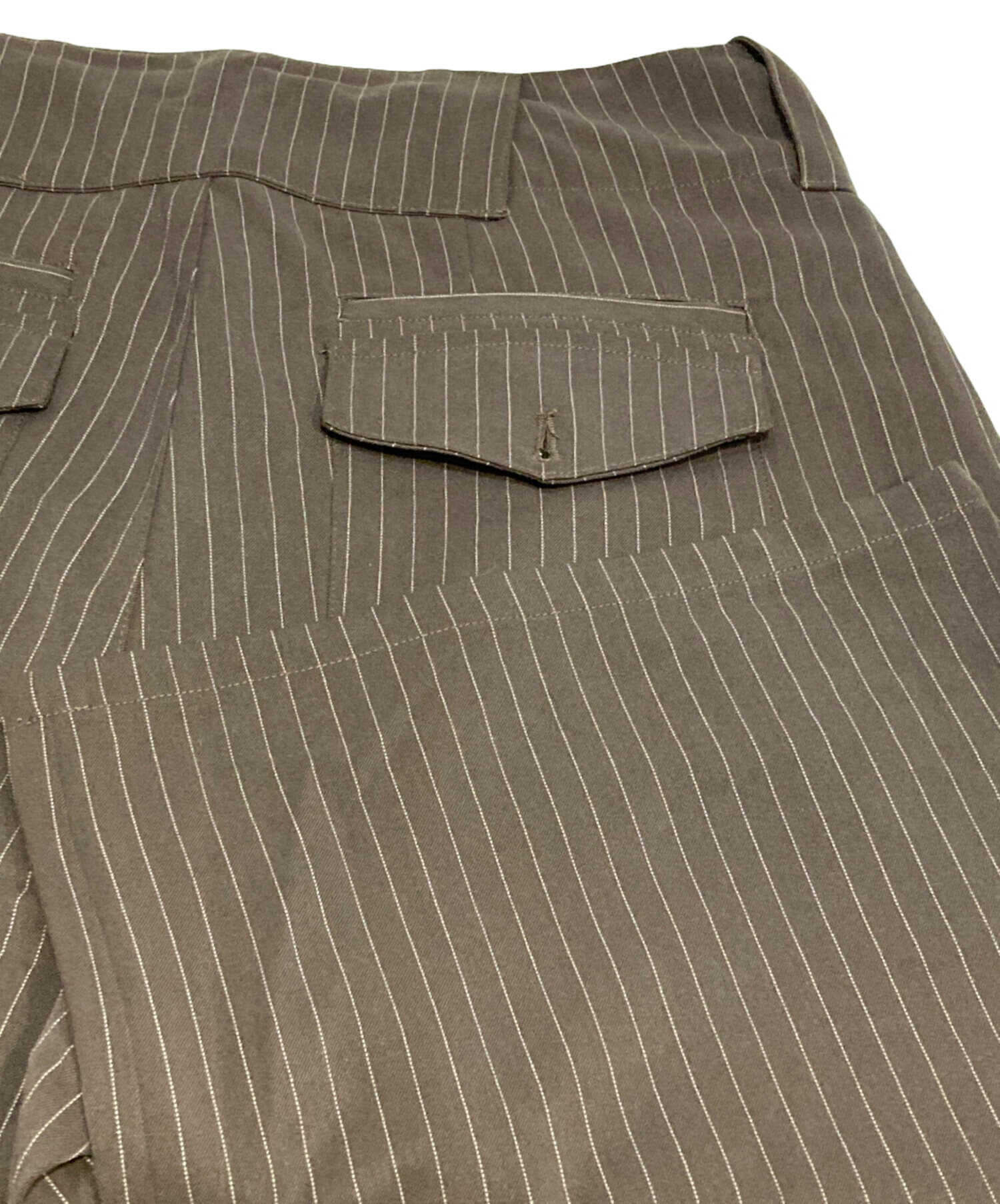 中古・古着通販】SEEKSOLE (シークソール) ss stripe slacks ブラウン 