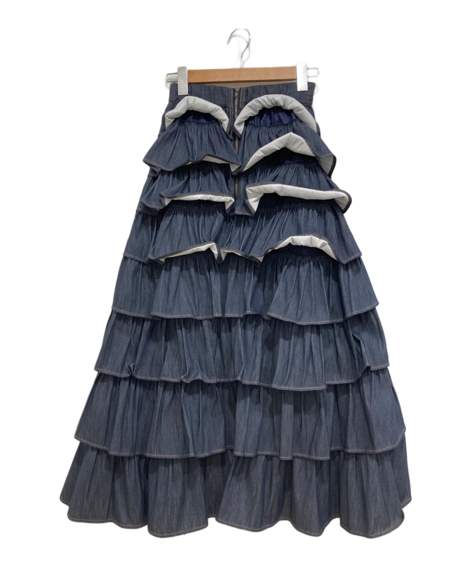 DOUBLE STANDARD CLOTHING フリルロングスカート 中古・古着通販】DOUBLE STANDARD CLOTHING (ダブルスタンダード