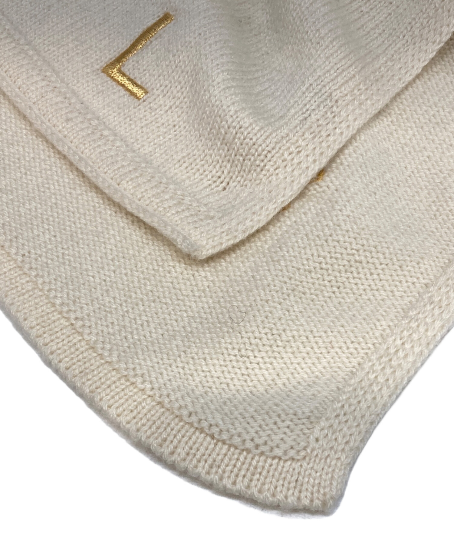 中古・古着通販】CHANEL (シャネル) カシミヤココマーク刺繍マフラー