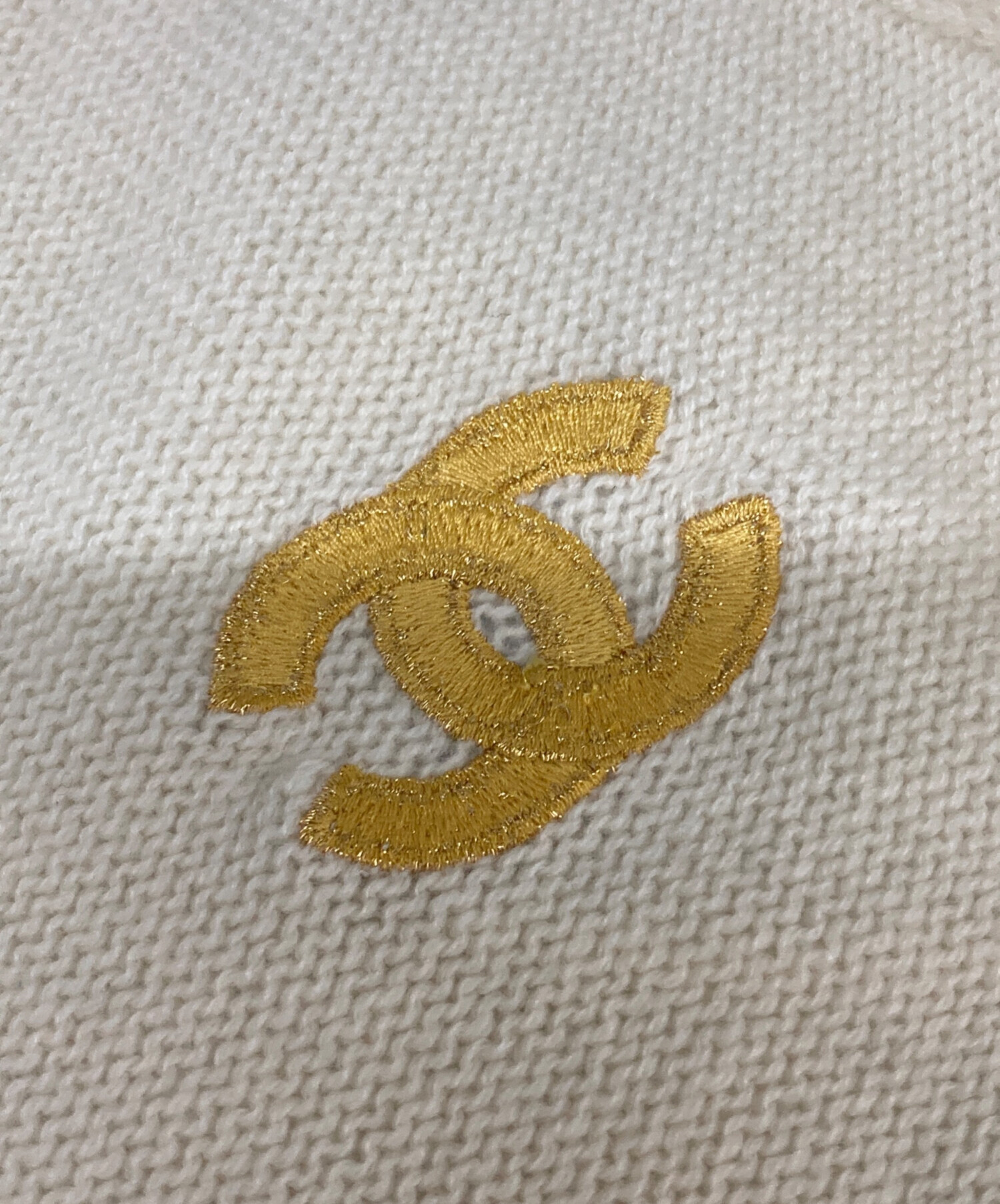 中古・古着通販】CHANEL (シャネル) カシミヤココマーク刺繍