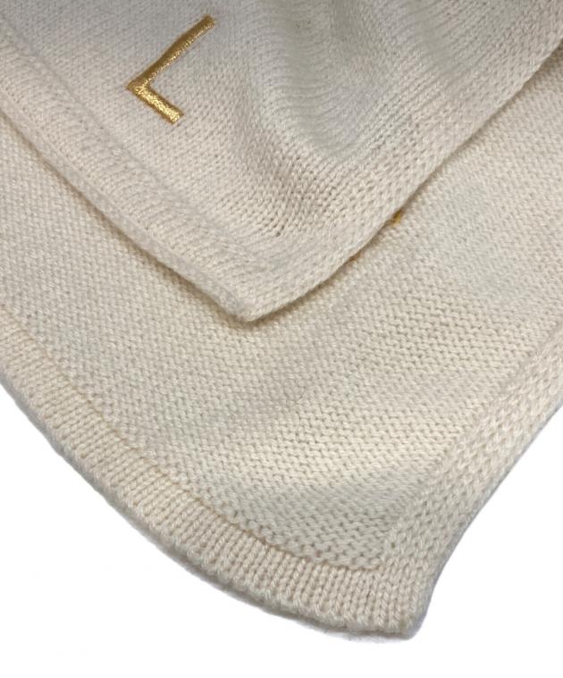 中古・古着通販】CHANEL (シャネル) カシミヤココマーク刺繍マフラー