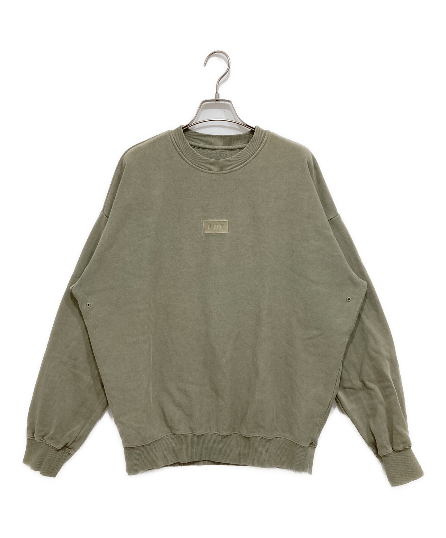 中古・古着通販】HUF (ハフ) MASON CREWNECK FLEECE オリーブ サイズ:S 